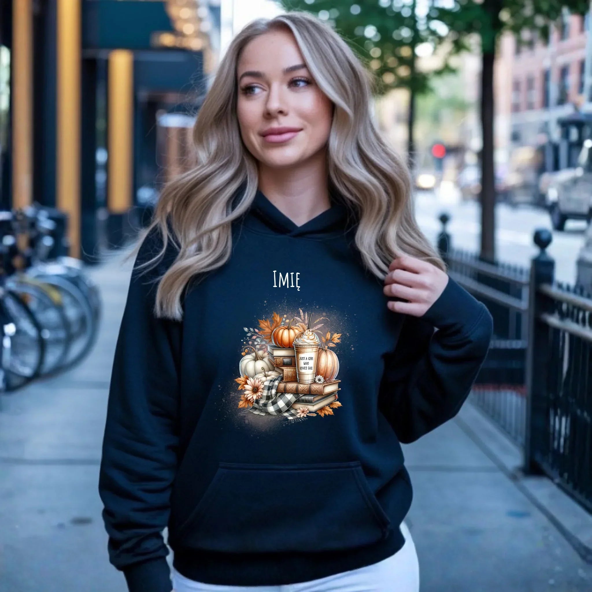 Bluza damska z kapturem jesienna - Książkara - personalizowana JS14 - StoryCups.pl