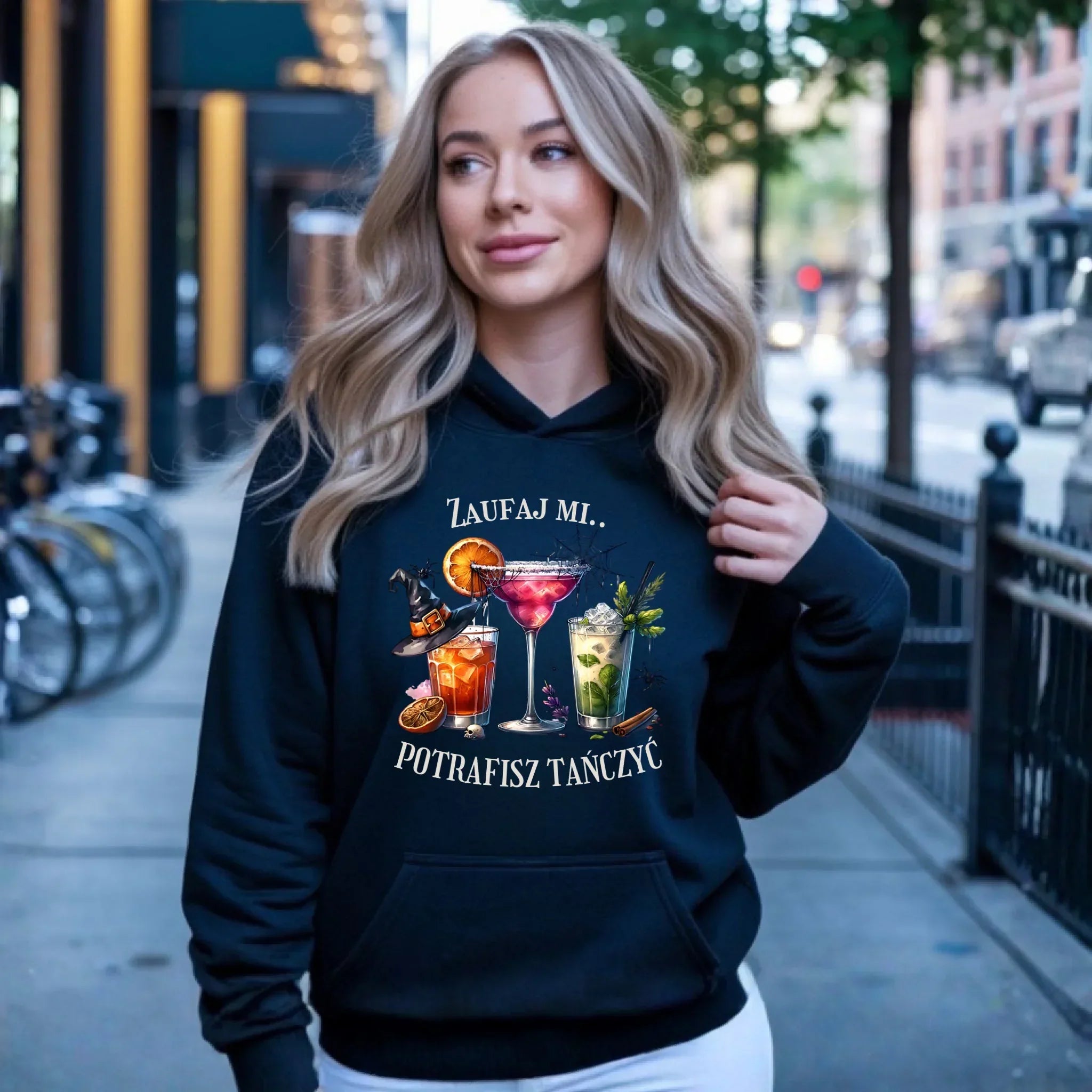 Bluza damska z kapturem na Halloween - Zaufaj mi potrafisz tańczyć HL26 - StoryCups.pl