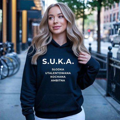 Bluza damska z kapturem - S.U.K.A. - śmieszny prezent dla niej - bez cenzury DZ16 - StoryCups.pl