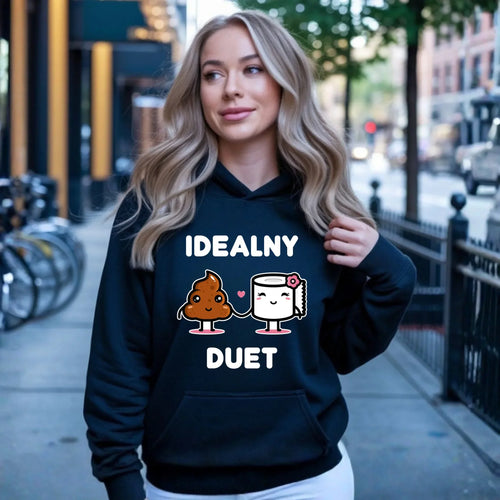 Bluza damska z kapturem - Idealny Duet W92 - StoryCups.pl