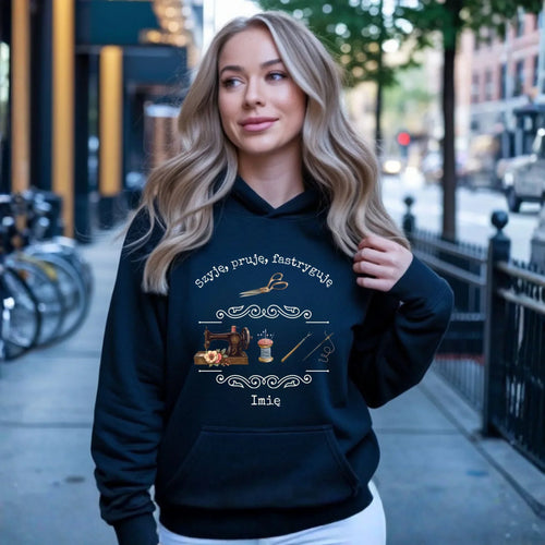Bluza damska z kapturem szyciowa dla krawcowej - Szyję, pruję, fastryguję HS13 - StoryCups.pl