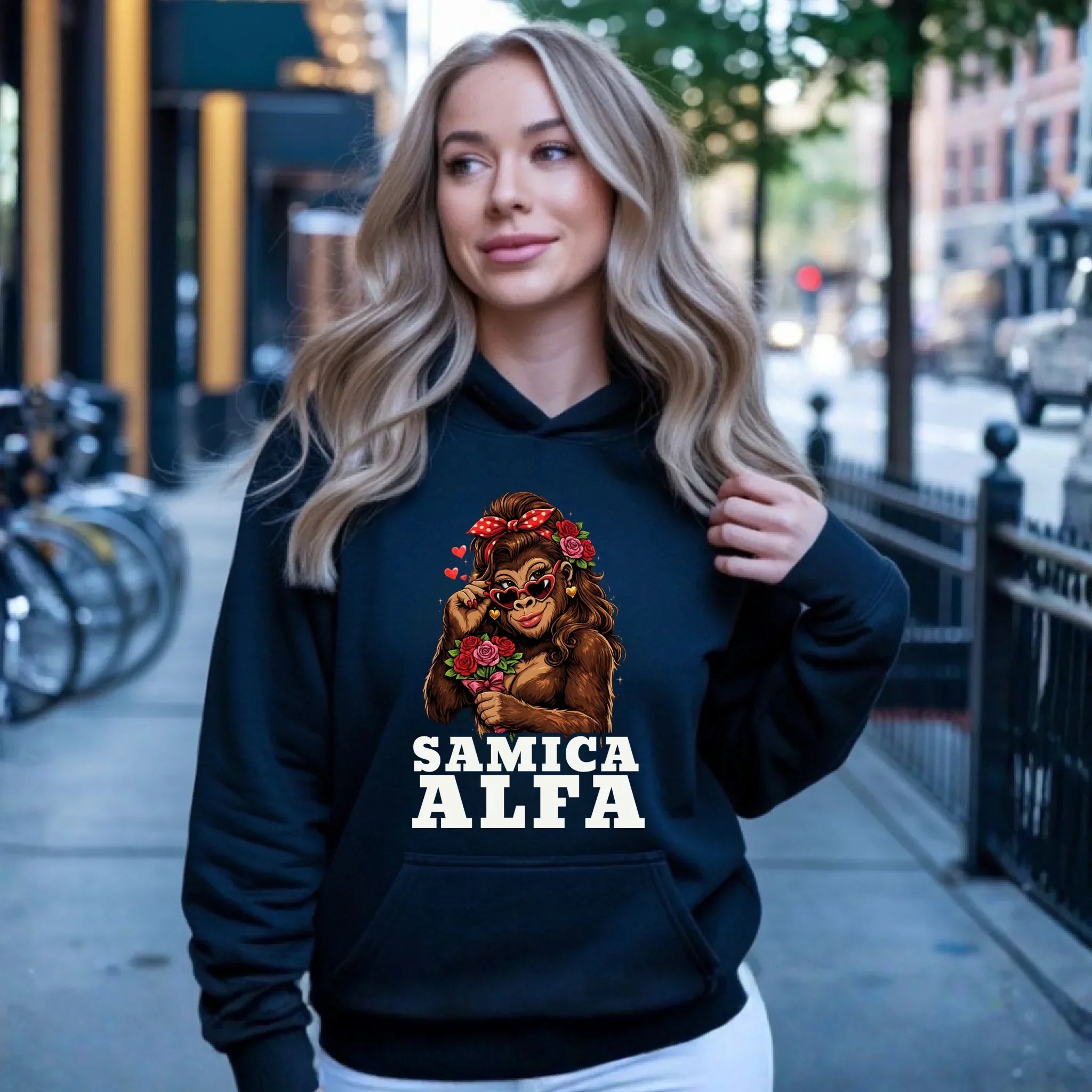 Bluza damska z kapturem - Samica Alfa W75 - StoryCups.pl