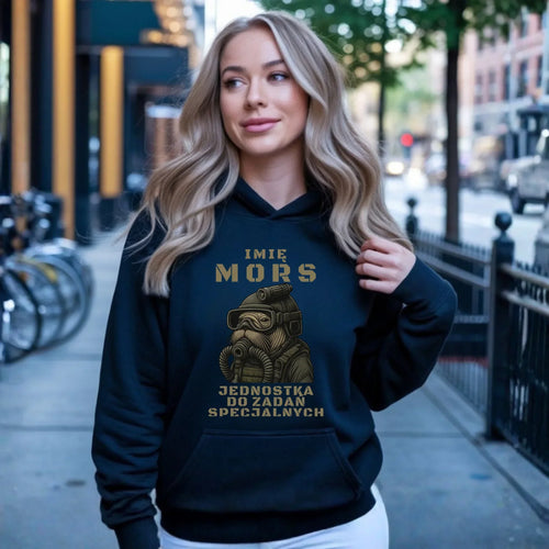 Bluza damska z kapturem - prezent dla morsa - Mors do zadań specjalnych - personalizowana HM07 - StoryCups.pl