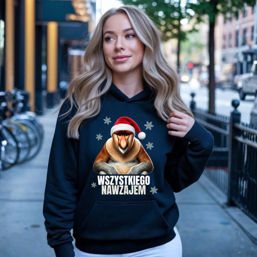 Bluza damska z kapturem świąteczna - Janusz Nosacz - Nawzajem BN110 - StoryCups.pl