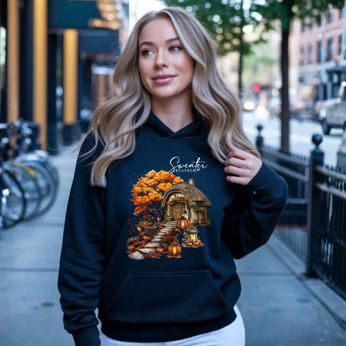Bluza damska z kapturem jesieniara - Sweater weather JS15 - StoryCups.pl