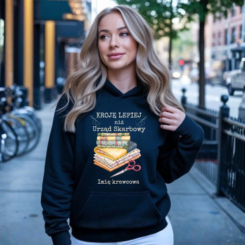 Bluza damska z kapturem szyciowa dla krawcowej - Kroję lepiej niż US - personalizowana HS33 - StoryCups.pl