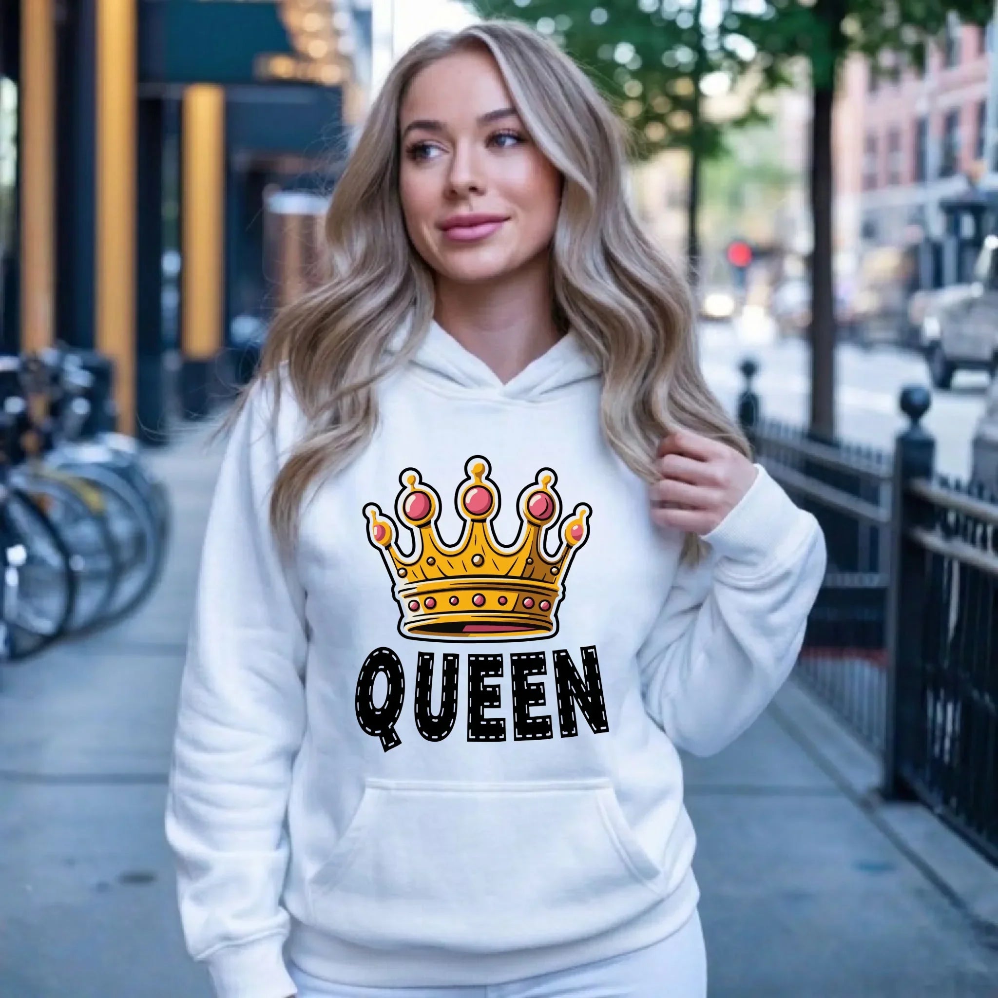 Bluza damska z kapturem - Queen W41 - StoryCups.pl
