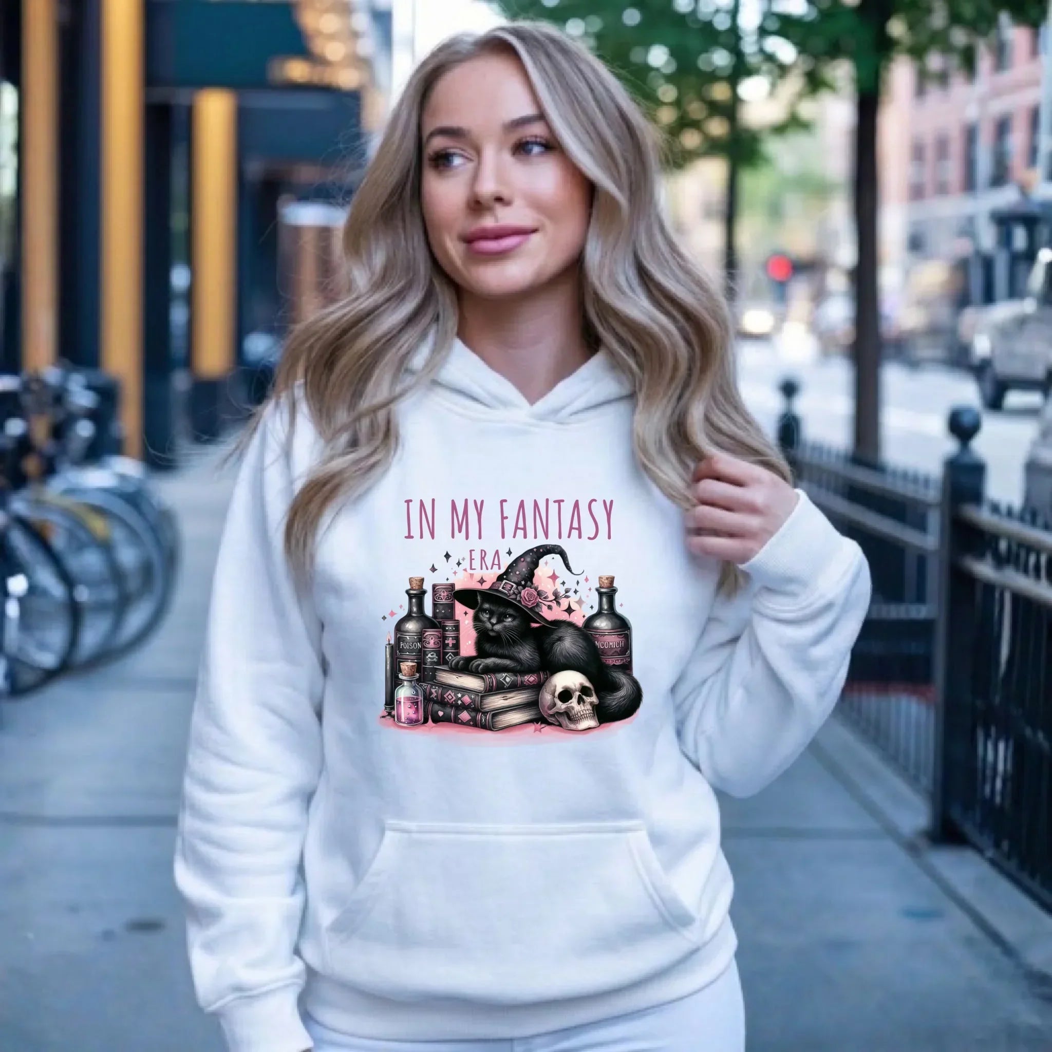 Bluza damska z kapturem na Halloween - In my fantasy era HL04 - StoryCups.pl