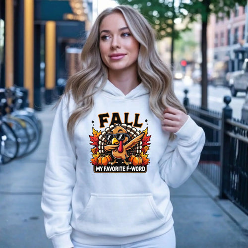 Bluza damska z kapturem jesieniara - FALL my favorite F-word JS11 - StoryCups.pl