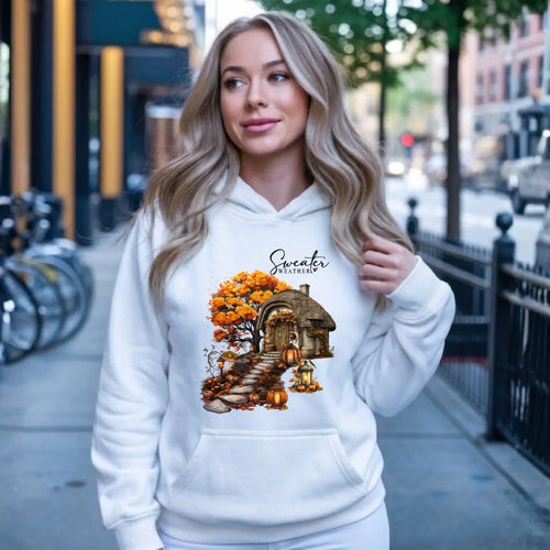 Bluza damska z kapturem jesieniara - Sweater weather JS15 - StoryCups.pl