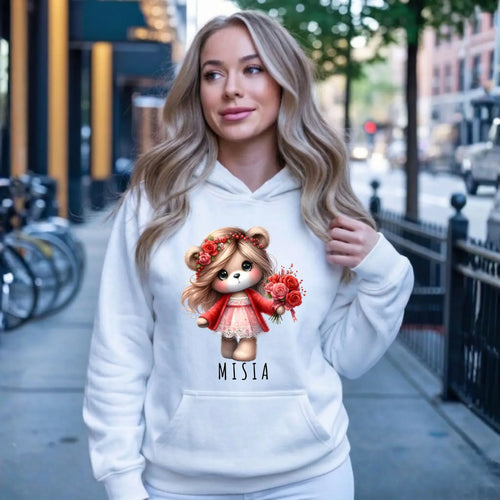 Bluza damska z kapturem - Misia W35 - StoryCups.pl