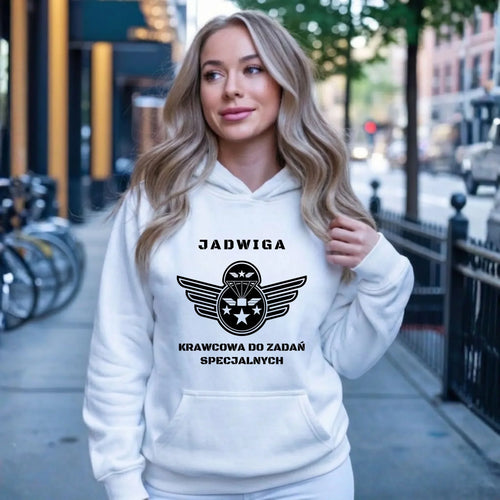 Bluza damska z kapturem szyciowa dla krawcowej - Krawcowa do zadań specjalnych HS38 - StoryCups.pl