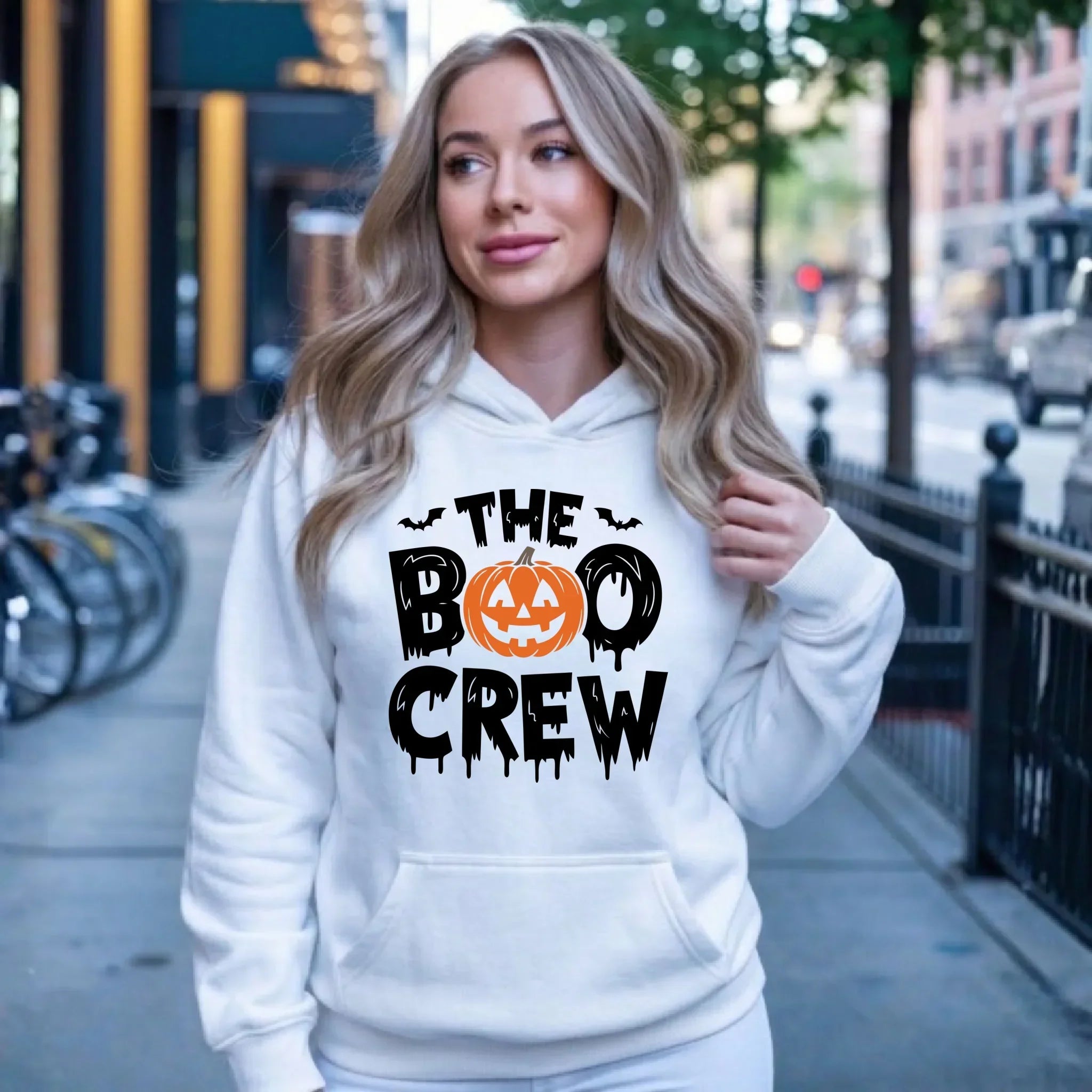 Bluza damska z kapturem na Halloween - The Boo Crew HL12 - StoryCups.pl