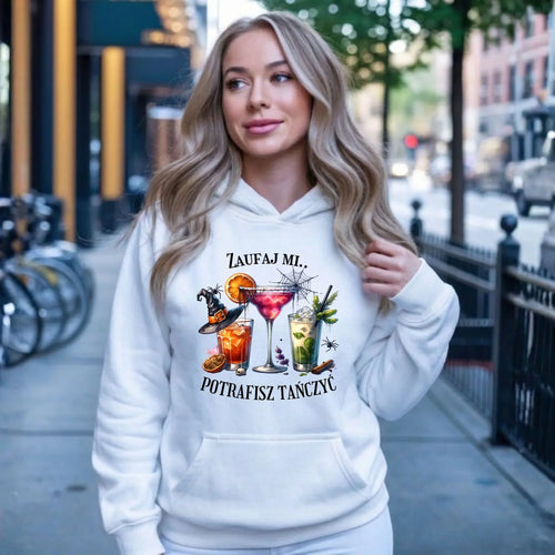Bluza damska z kapturem na Halloween - Zaufaj mi potrafisz tańczyć HL26 - StoryCups.pl