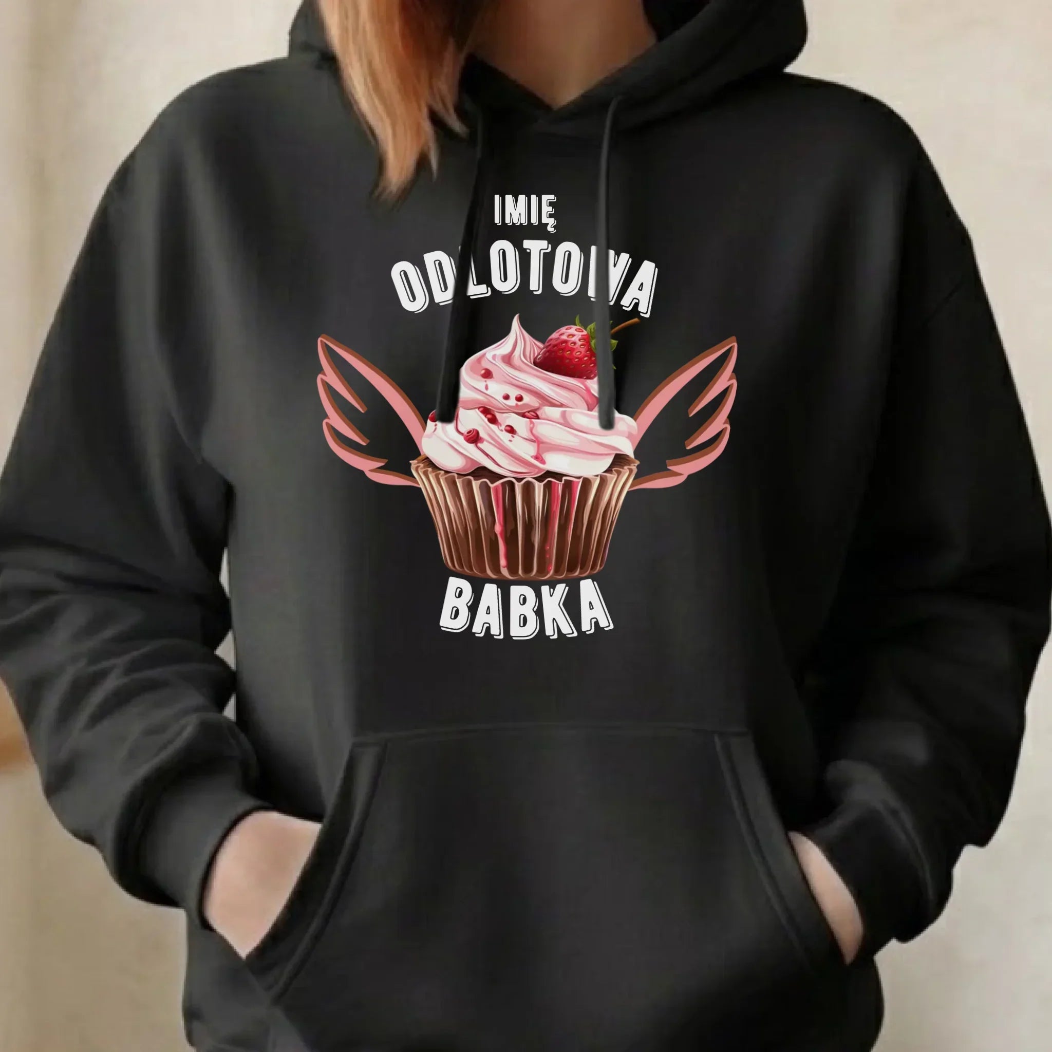 Bluza damska z kapturem - Odlotowa babka - personalizowana DZ06 - StoryCups.pl