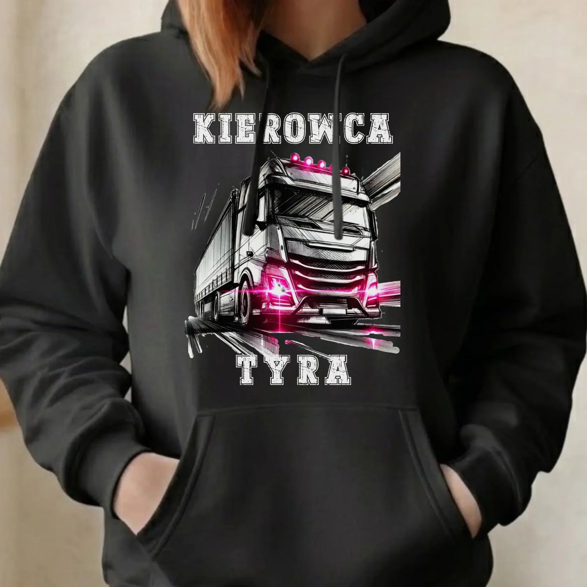Bluza damska z kapturem dla kierowcy ciężarówki - Kierowca tyra ZKT15 - StoryCups.pl