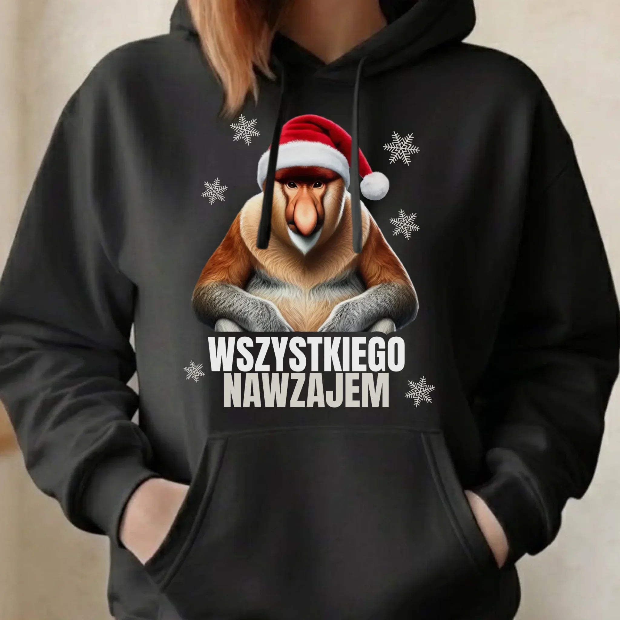 Bluza damska z kapturem świąteczna - Janusz Nosacz - Nawzajem BN110 - StoryCups.pl