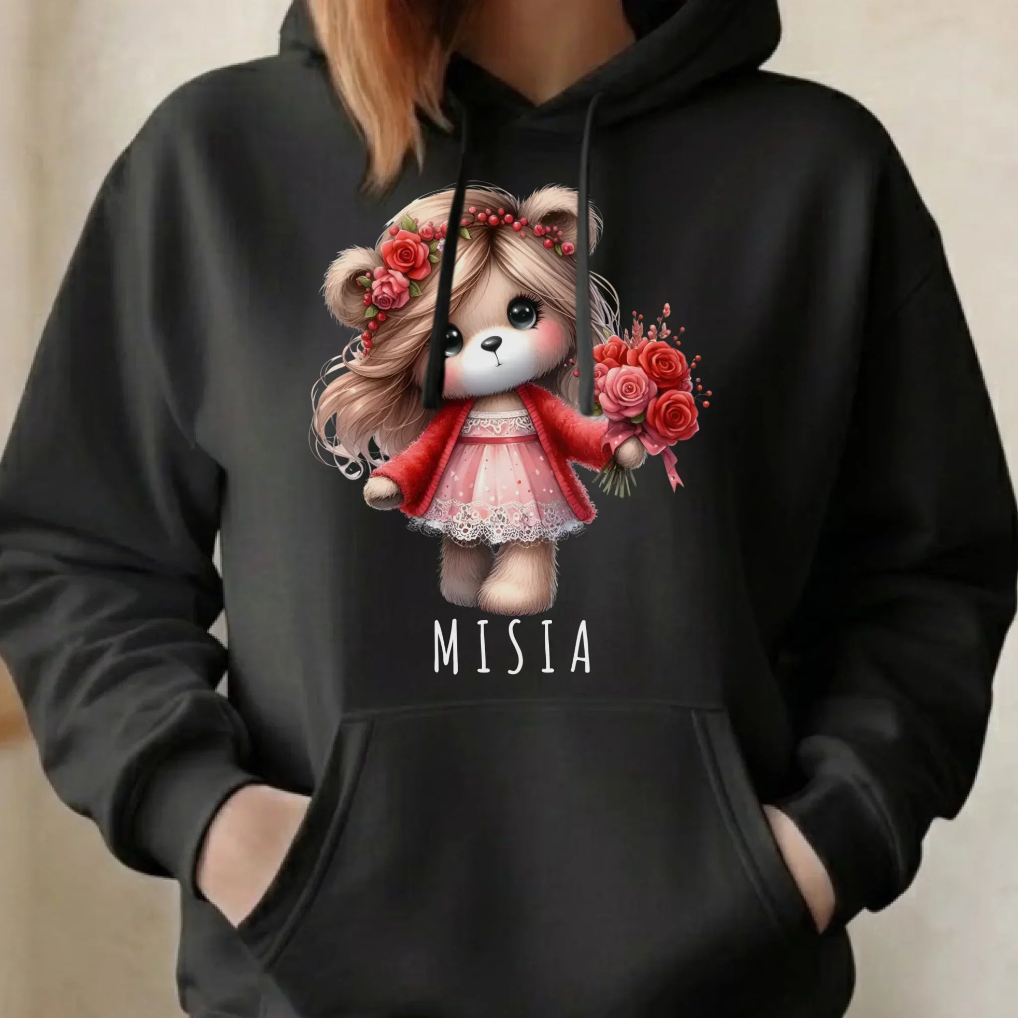 Bluza damska z kapturem - Misia W35 - StoryCups.pl