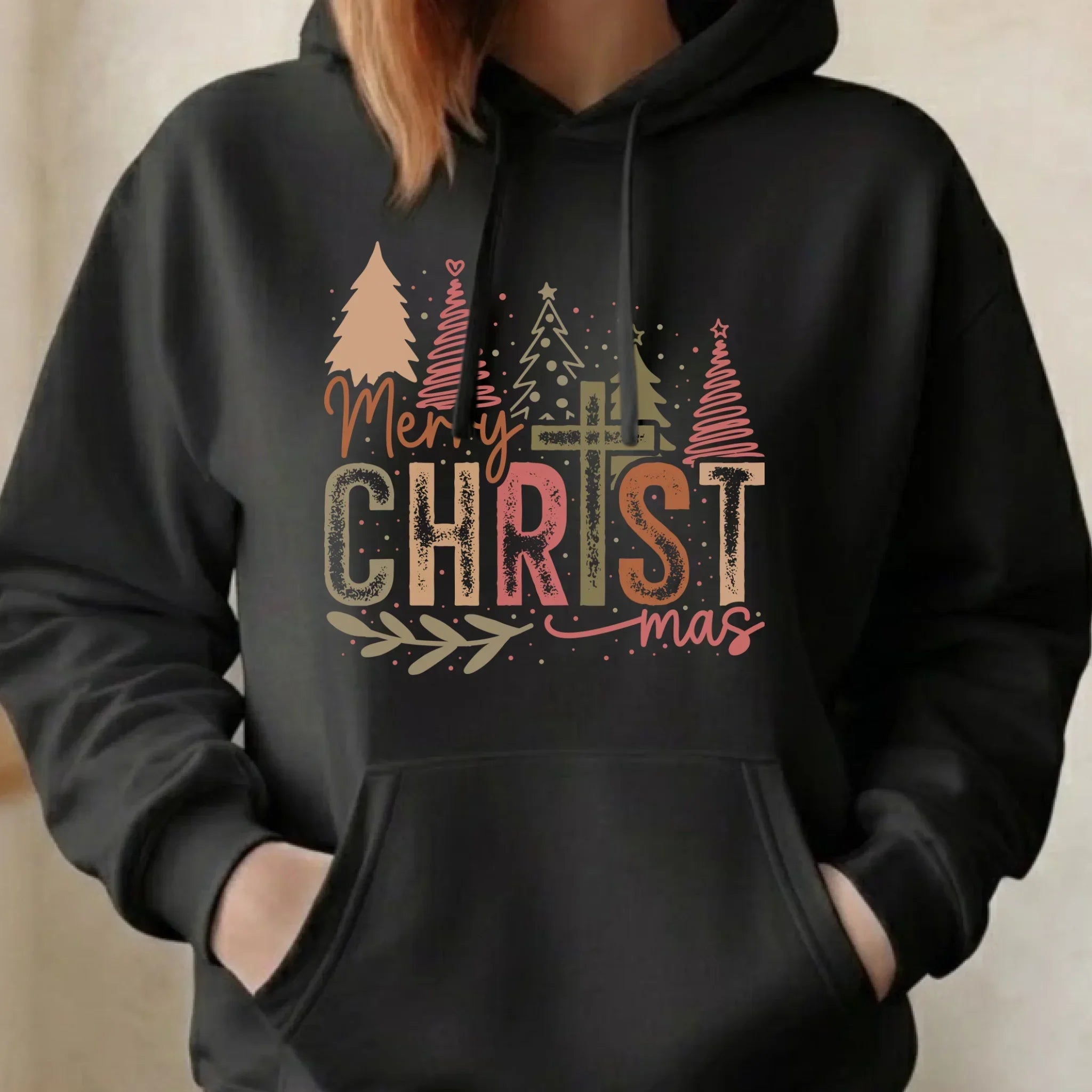 Bluza damska z kapturem świąteczna - Merry Christmas BN01 - StoryCups.pl