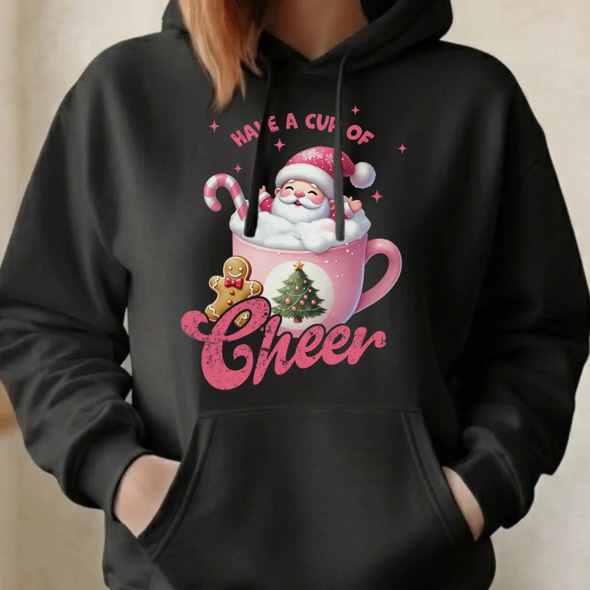 Bluza damska z kapturem świąteczna - Have a cup of cheer BN53 - StoryCups.pl