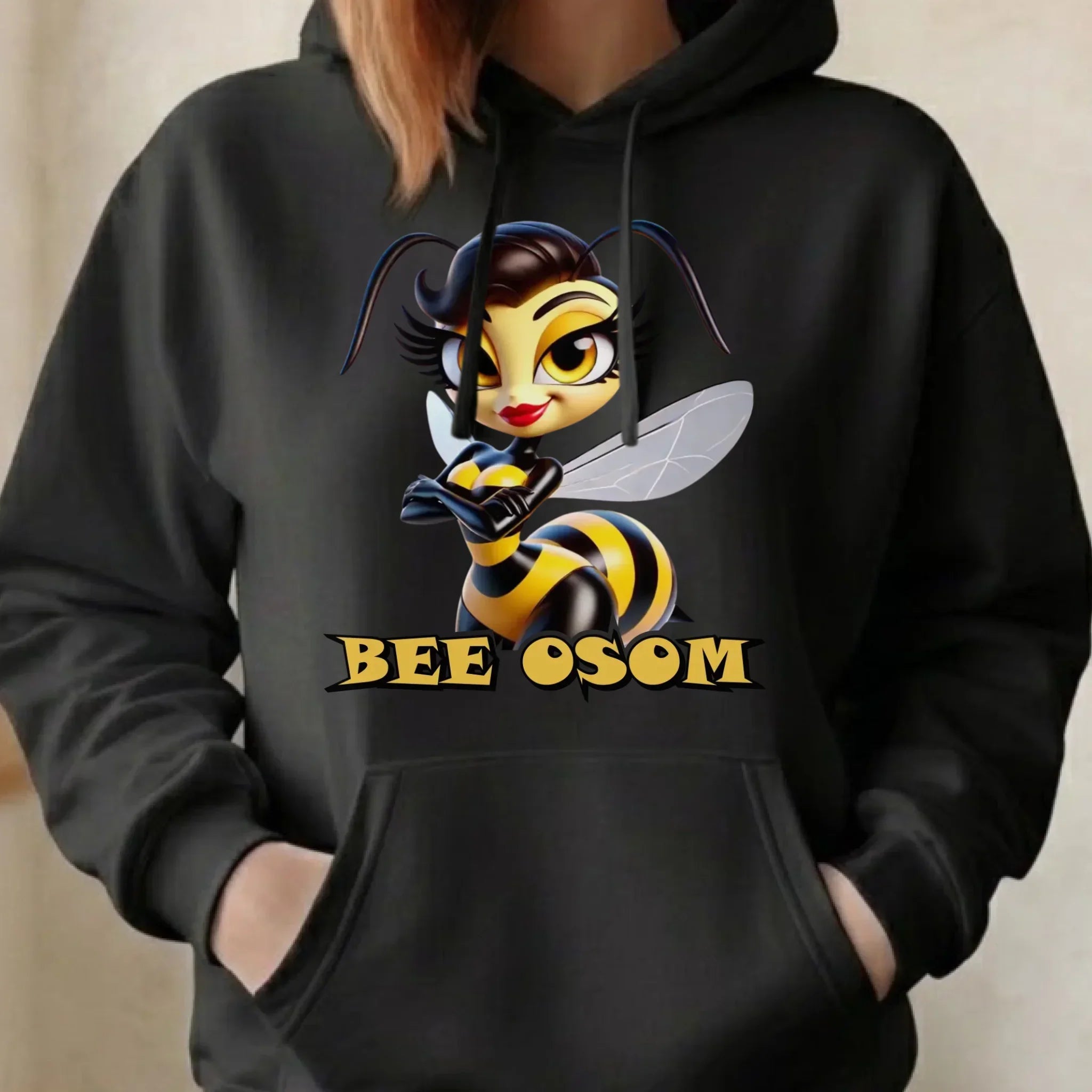 Bluza damska z kapturem - Bee Osom - Jestem niesamowita DZ11 - StoryCups.pl