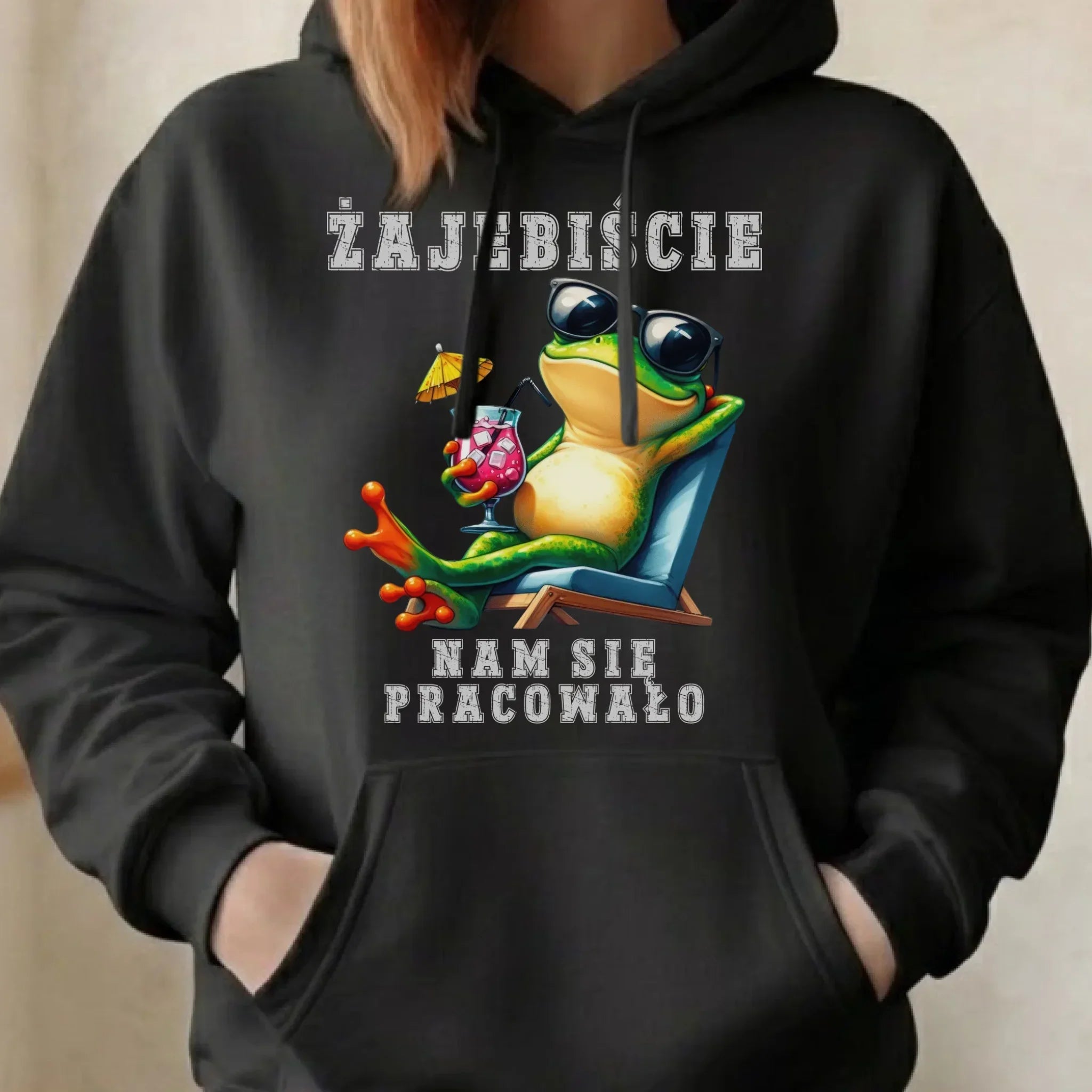 Bluza damska z kapturem na odejście z pracy - Żajebiście nam się pracowało OP09 - StoryCups.pl