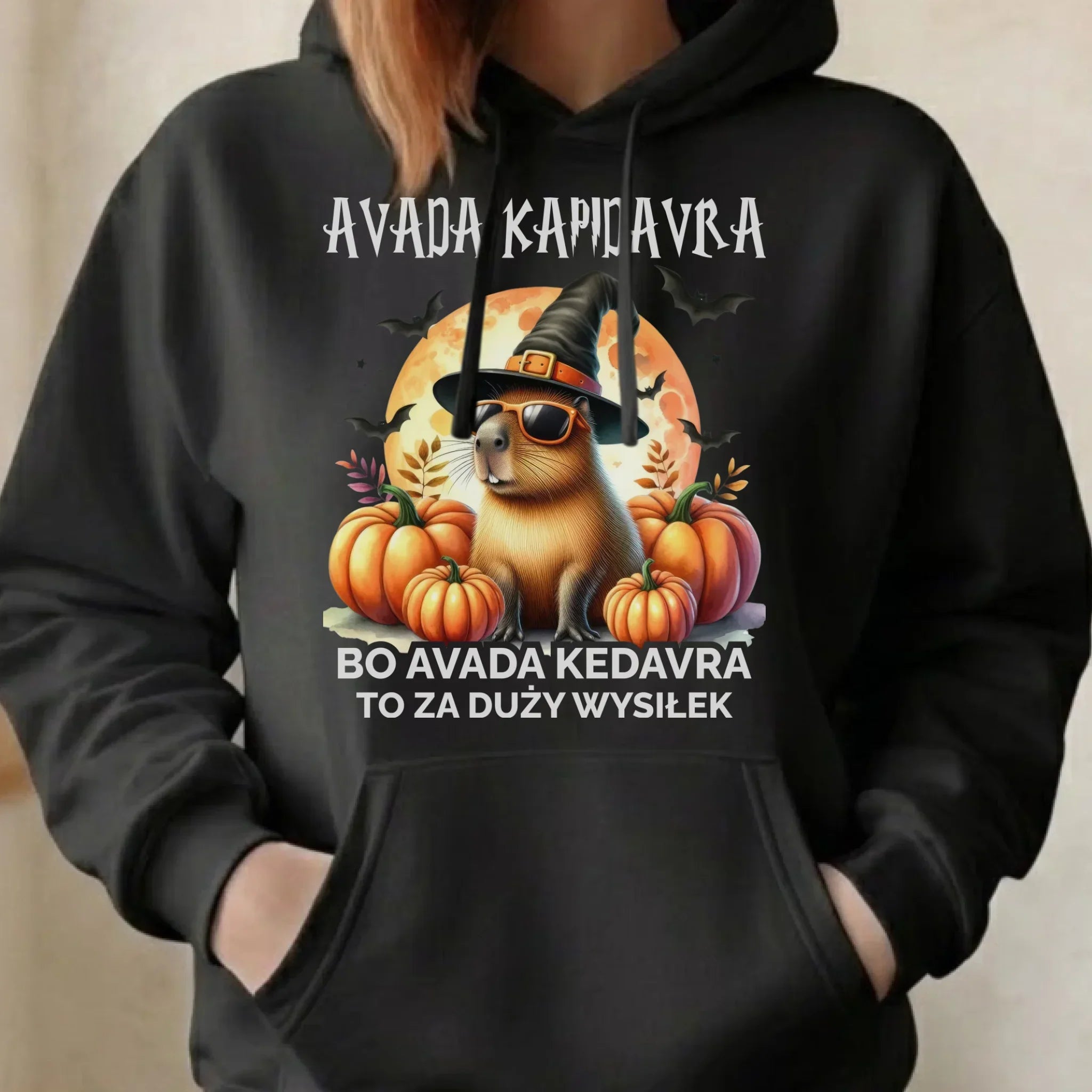 Bluza damska z kapturem halloweenowa - Kapibara - Avada Kapidavra HL21 - StoryCups.pl