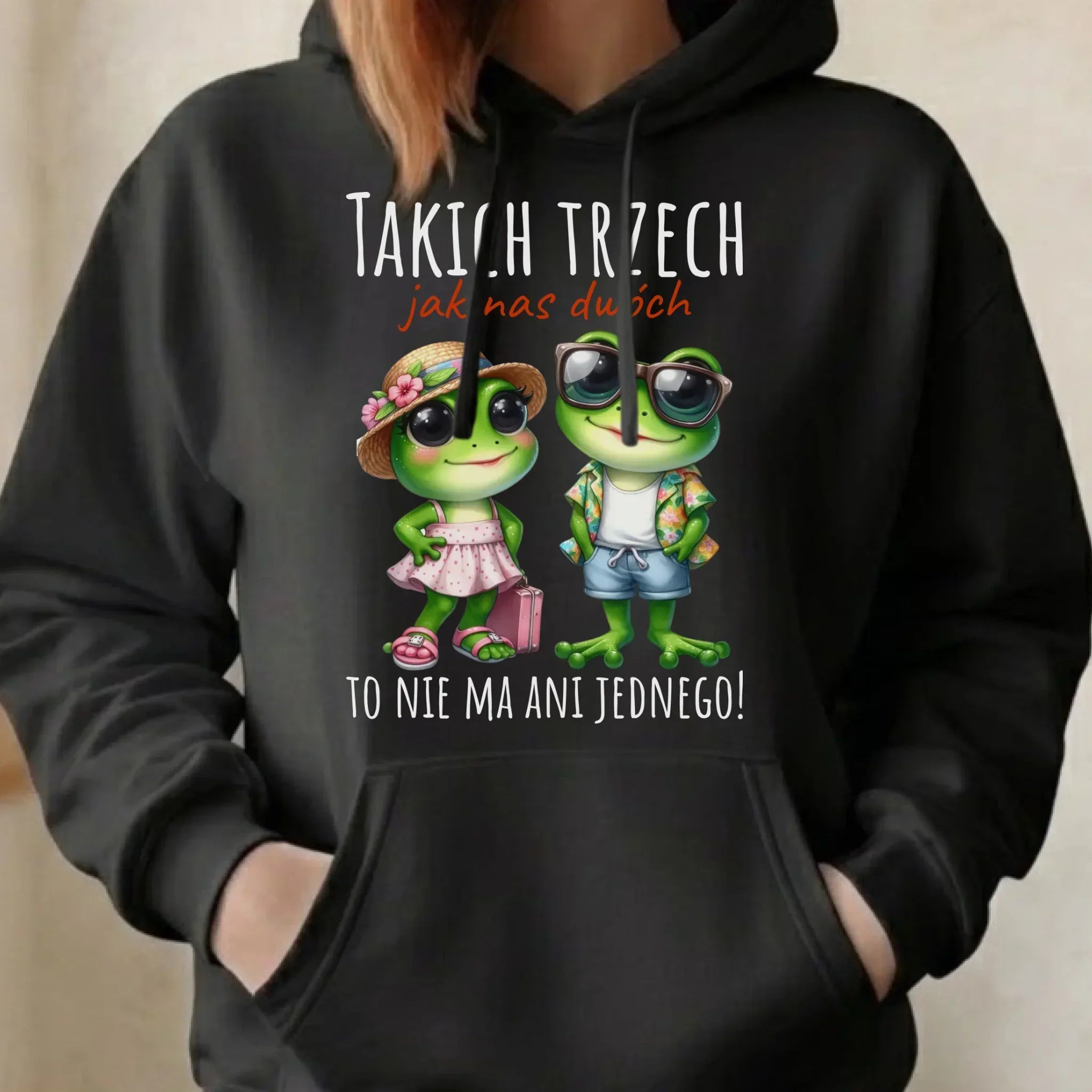 Bluza damska z kapturem - Żabki Takich trzech jak nas dwóch DCH11 - StoryCups.pl