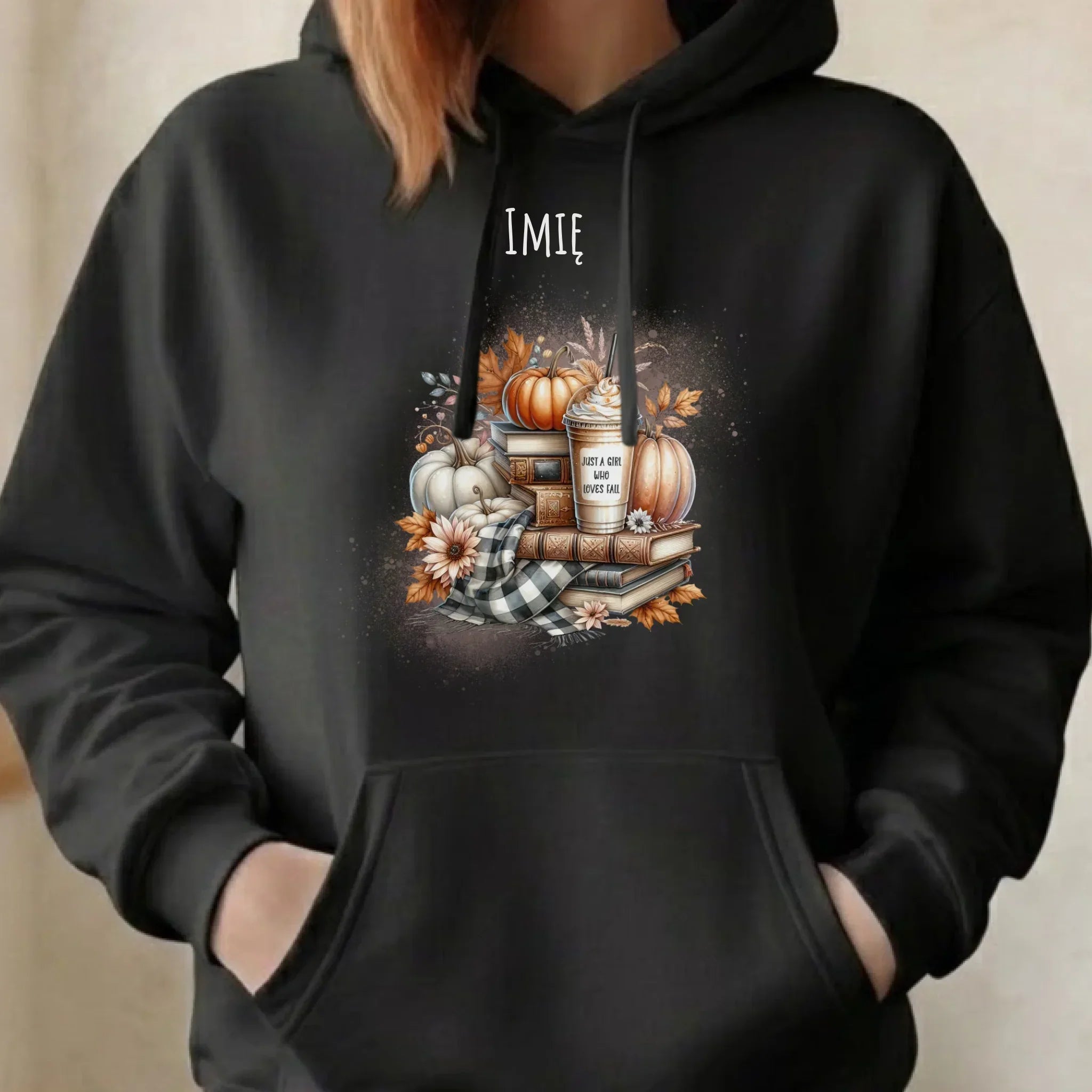 Bluza damska z kapturem jesienna - Książkara - personalizowana JS14 - StoryCups.pl
