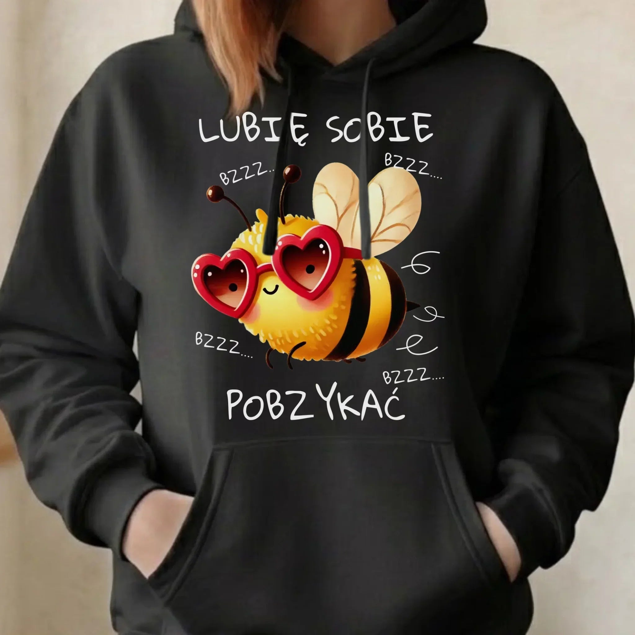 Bluza damska z kapturem - Lubię sobie pobzykać W51 - StoryCups.pl