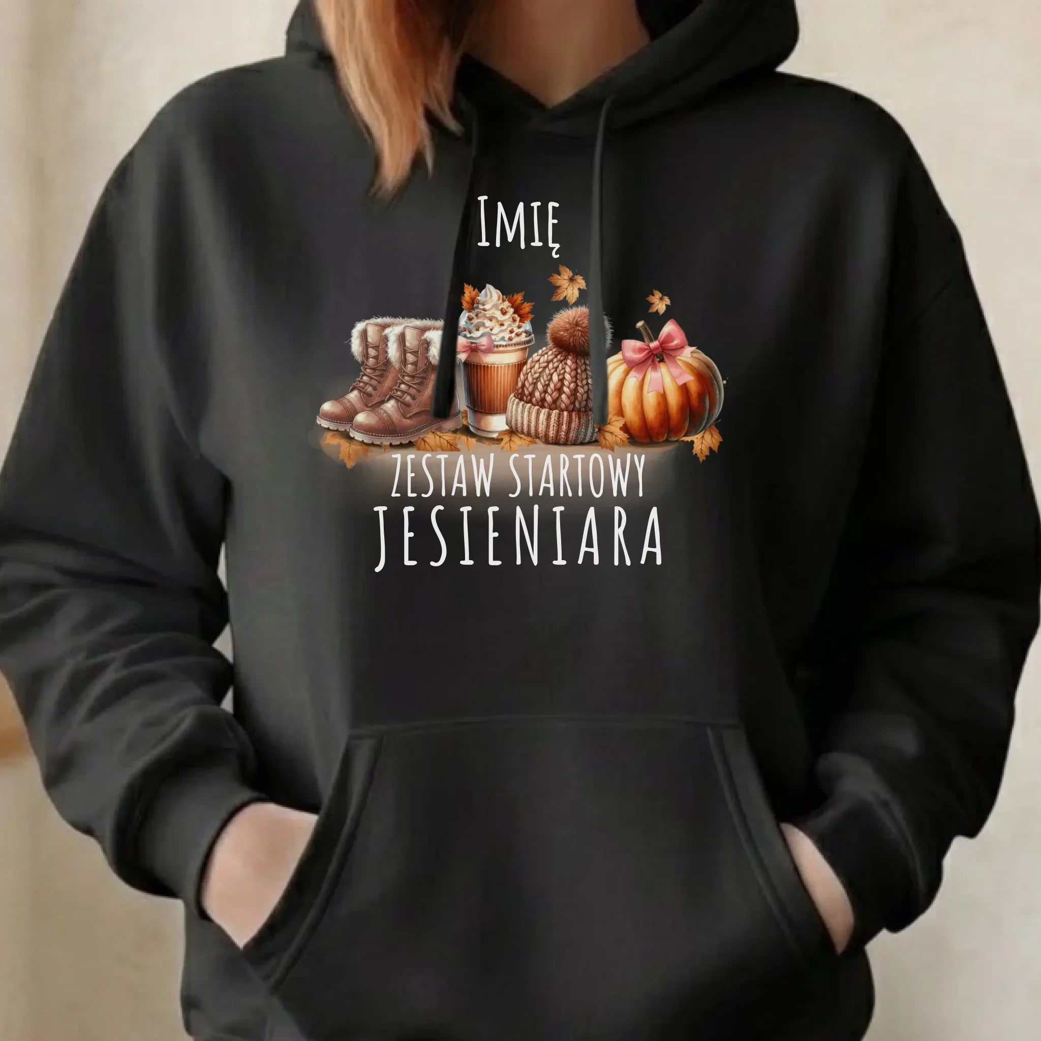 Bluza damska z kapturem jesieniara – Zestaw startowy - personalizowana JS05 - StoryCups.pl