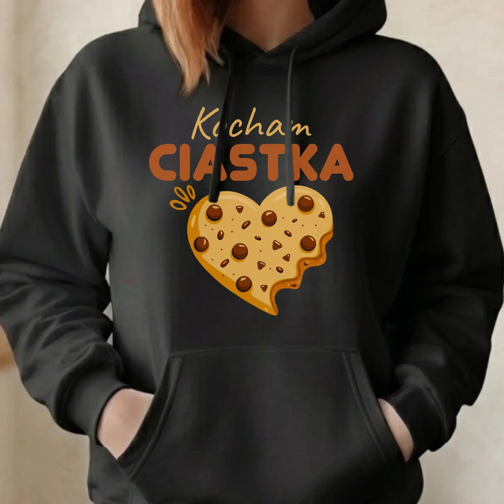 Bluza damska z kapturem - Kocham Ciastka W53 - StoryCups.pl