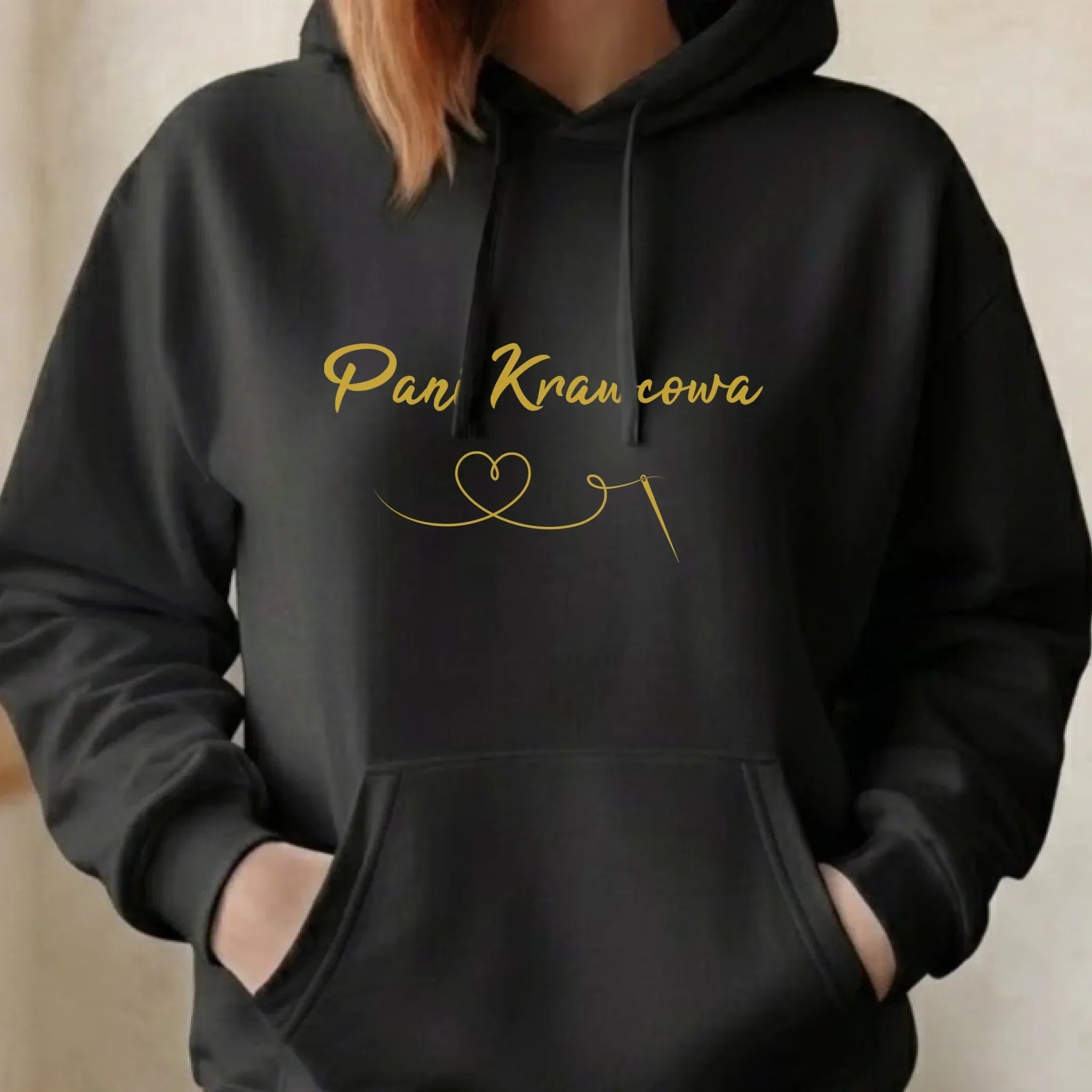 Bluza damska z kapturem szyciowa dla krawcowej - Pani Krawcowa HS30 - StoryCups.pl