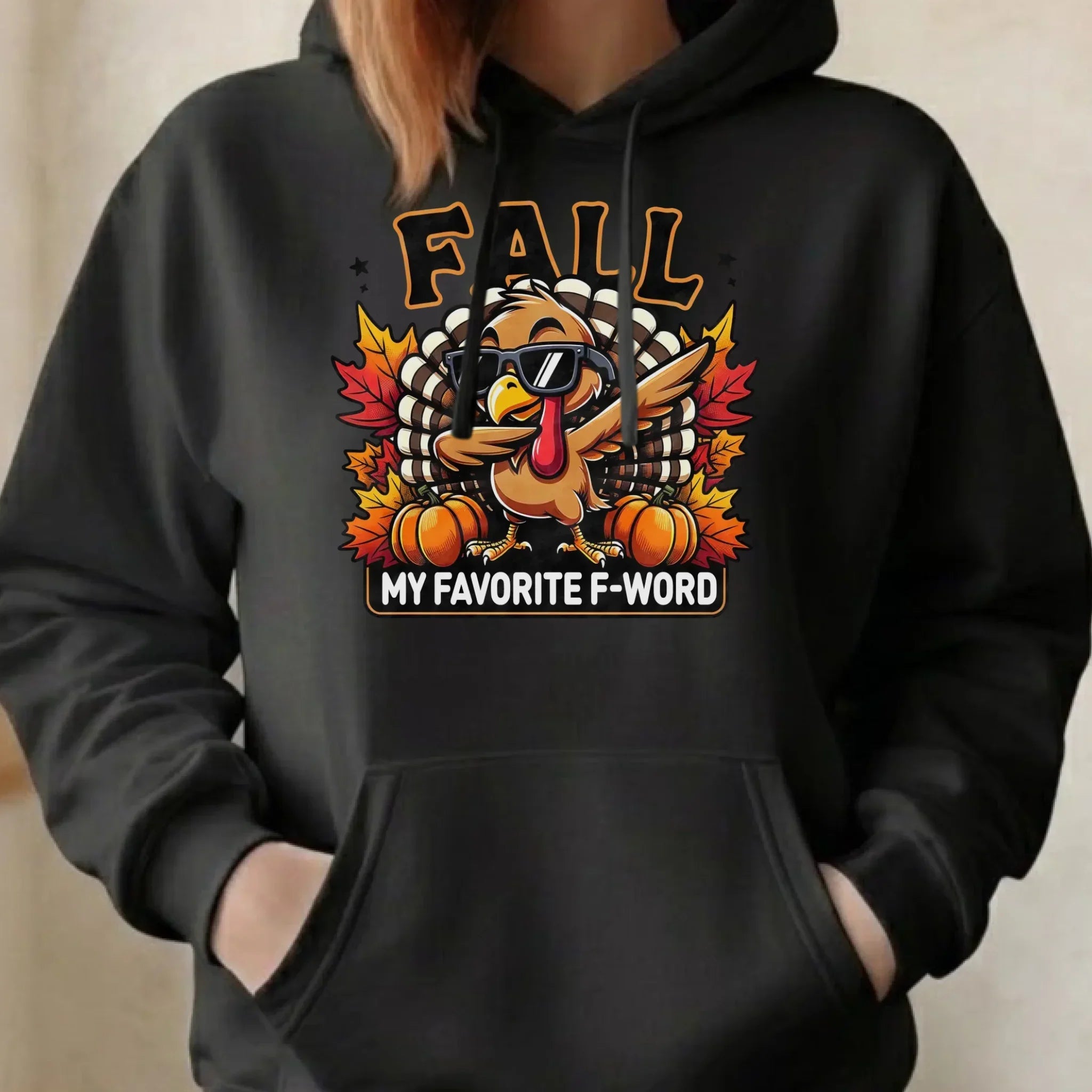 Bluza damska z kapturem jesieniara - FALL my favorite F-word JS11 - StoryCups.pl