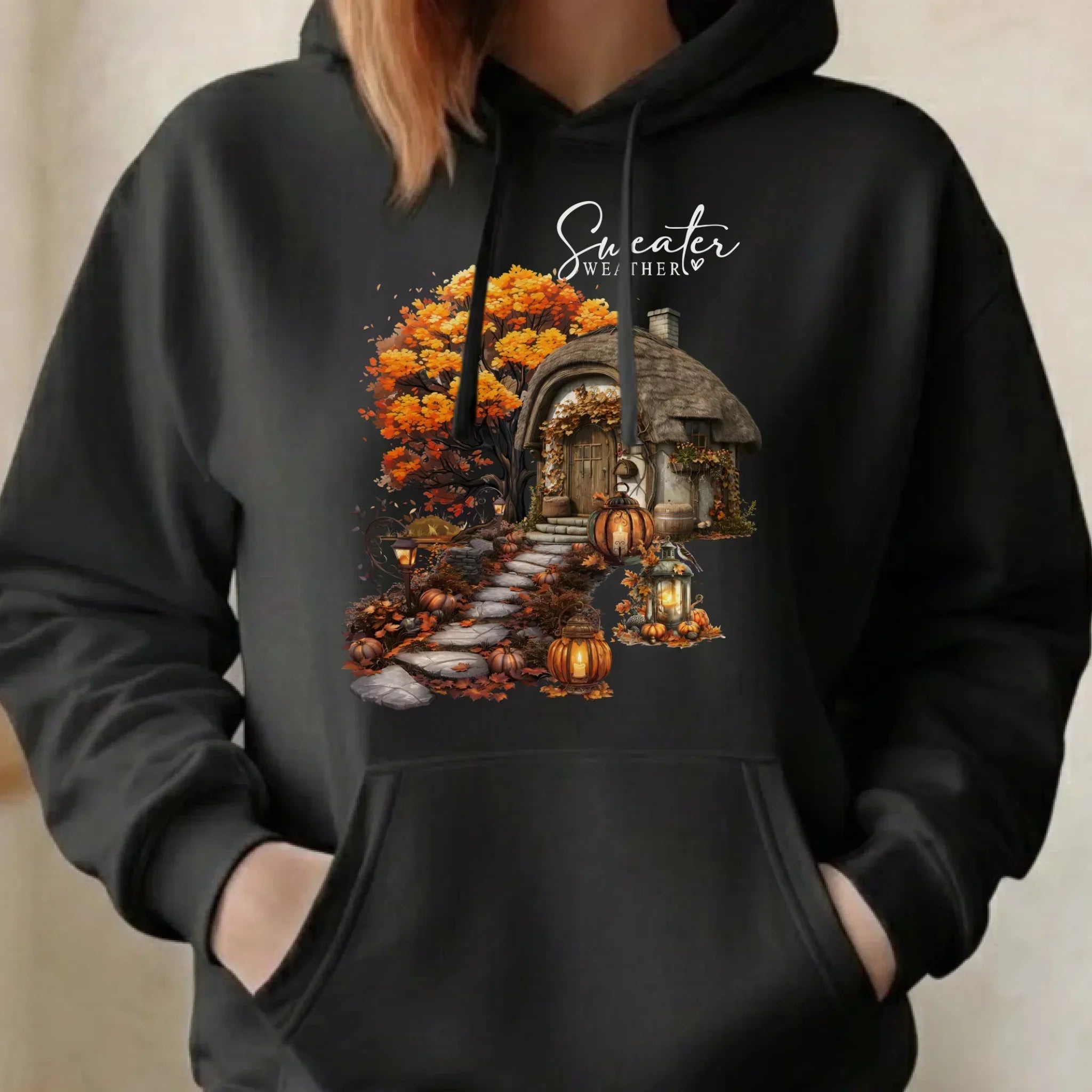 Bluza damska z kapturem jesieniara - Sweater weather JS15 - StoryCups.pl