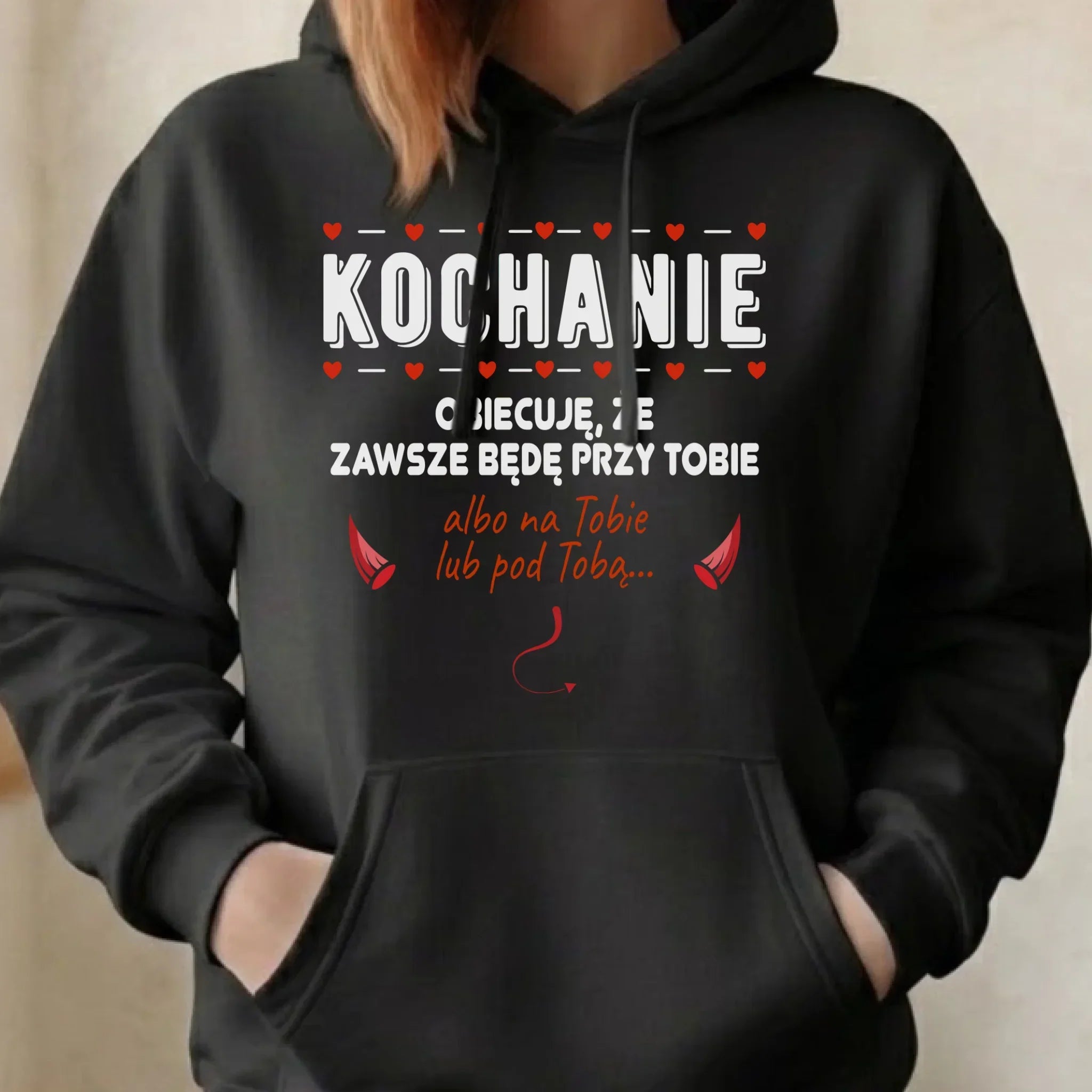 Bluza damska z kapturem - Obiecuję, że zawsze będę przy Tobie W50 - StoryCups.pl