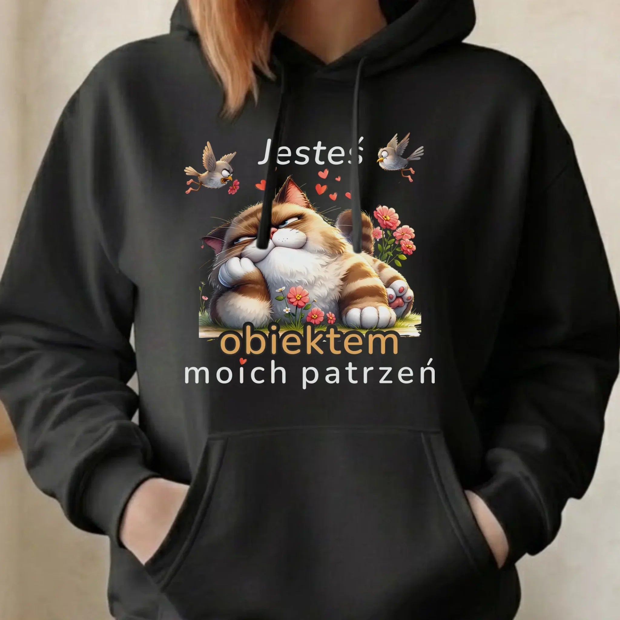 Bluza damska z kapturem - Jesteś obiektem moich patrzeń W68 - StoryCups.pl