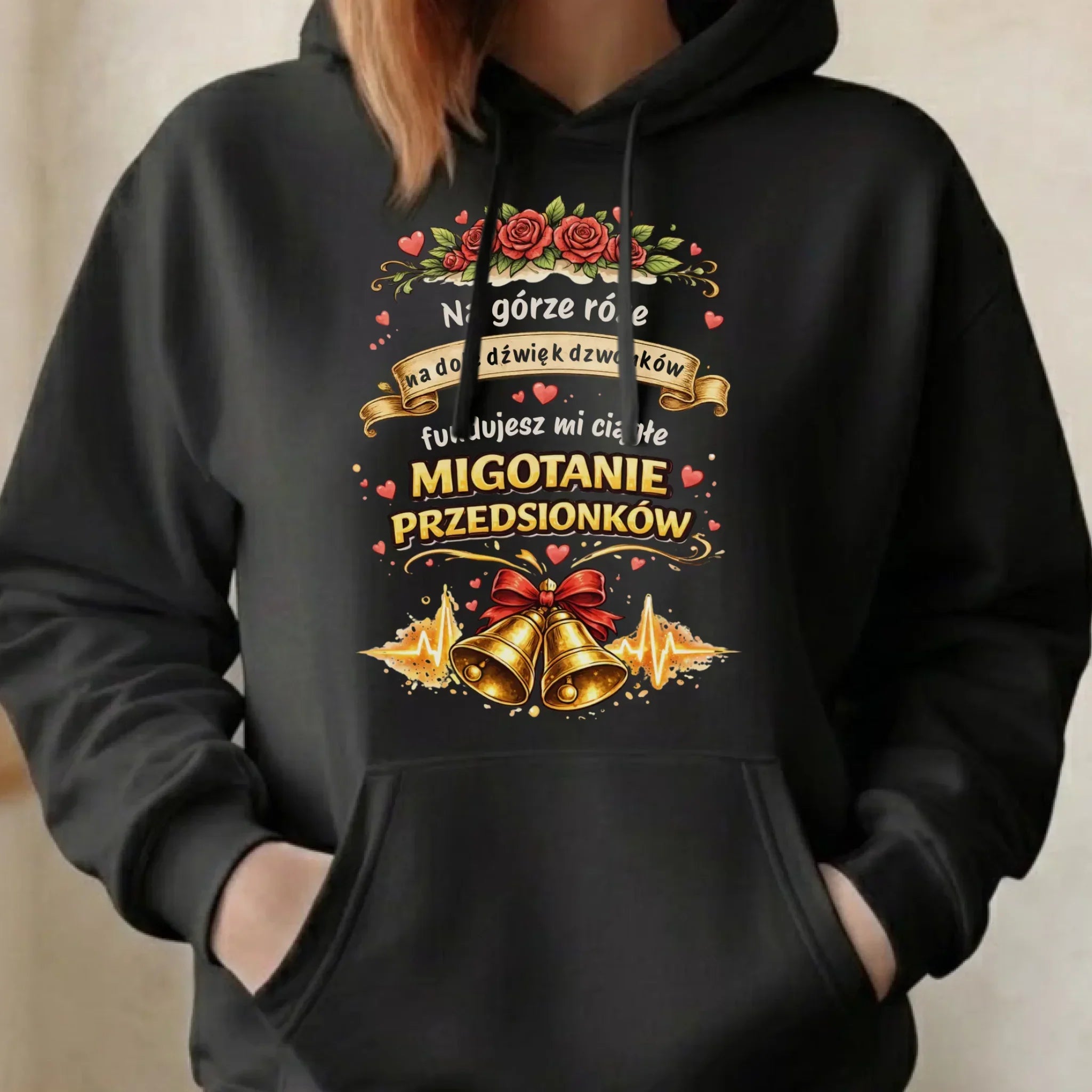 Bluza damska z kapturem - Fundujesz mi ciągłe migotanie przedsionków W71 - StoryCups.pl