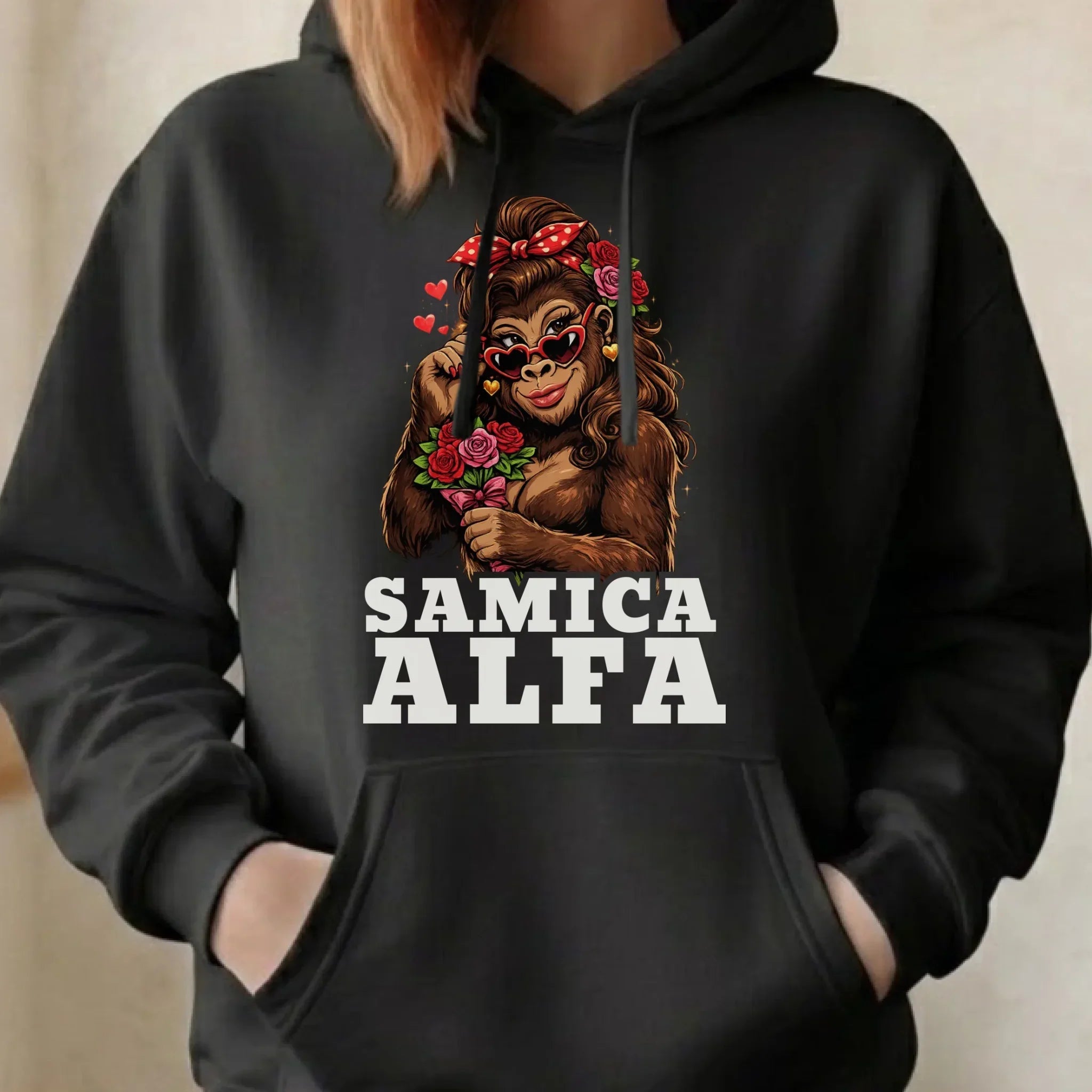 Bluza damska z kapturem - Samica Alfa W75 - StoryCups.pl