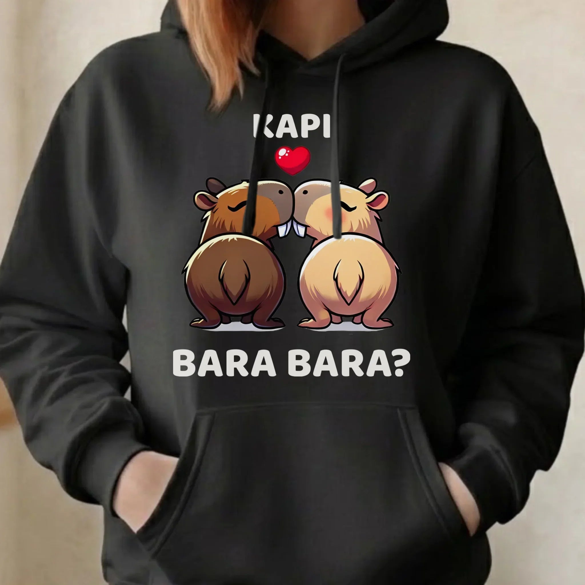 Bluza damska z kapturem - Kapibara bara bara W86 - StoryCups.pl