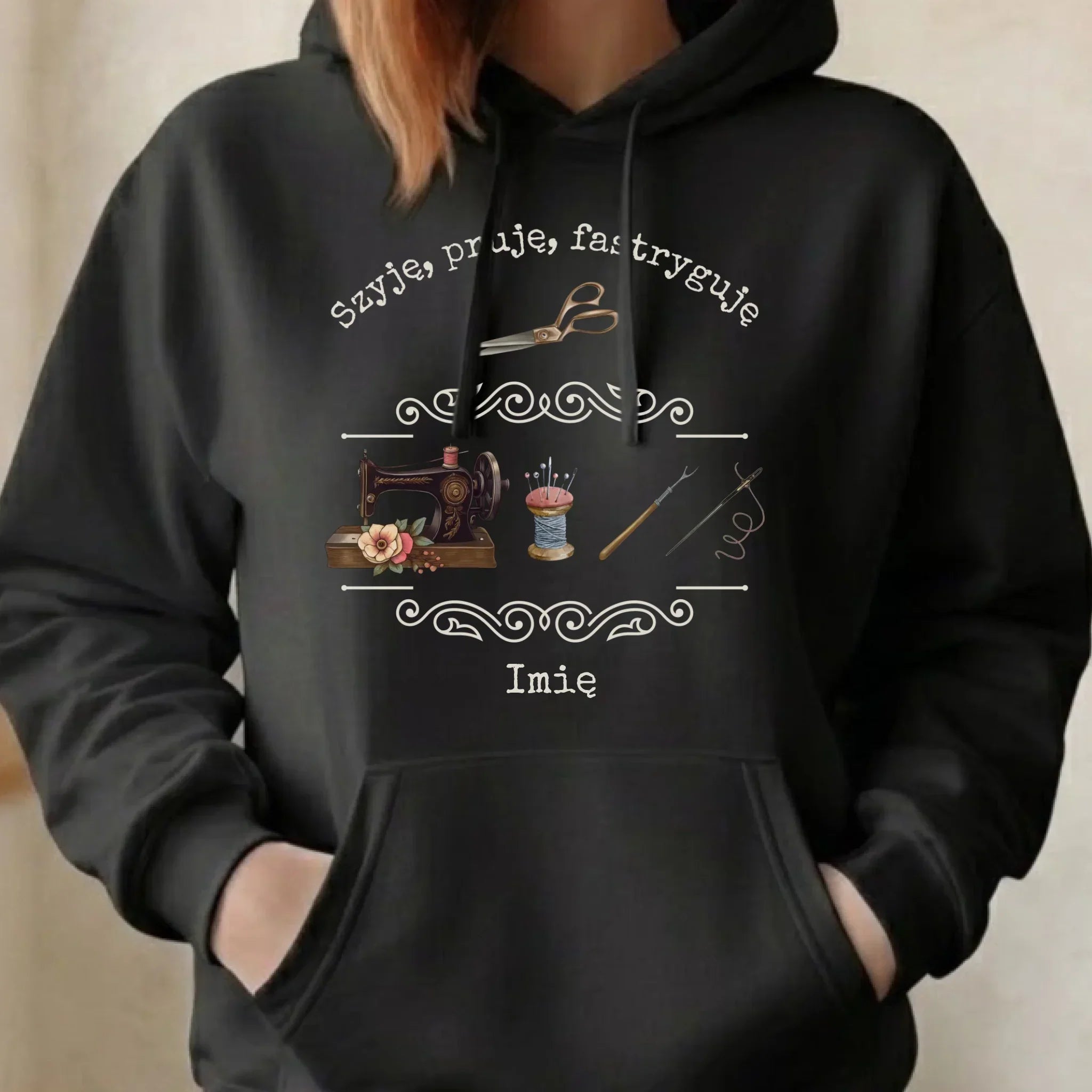 Bluza damska z kapturem szyciowa dla krawcowej - Szyję, pruję, fastryguję HS13 - StoryCups.pl