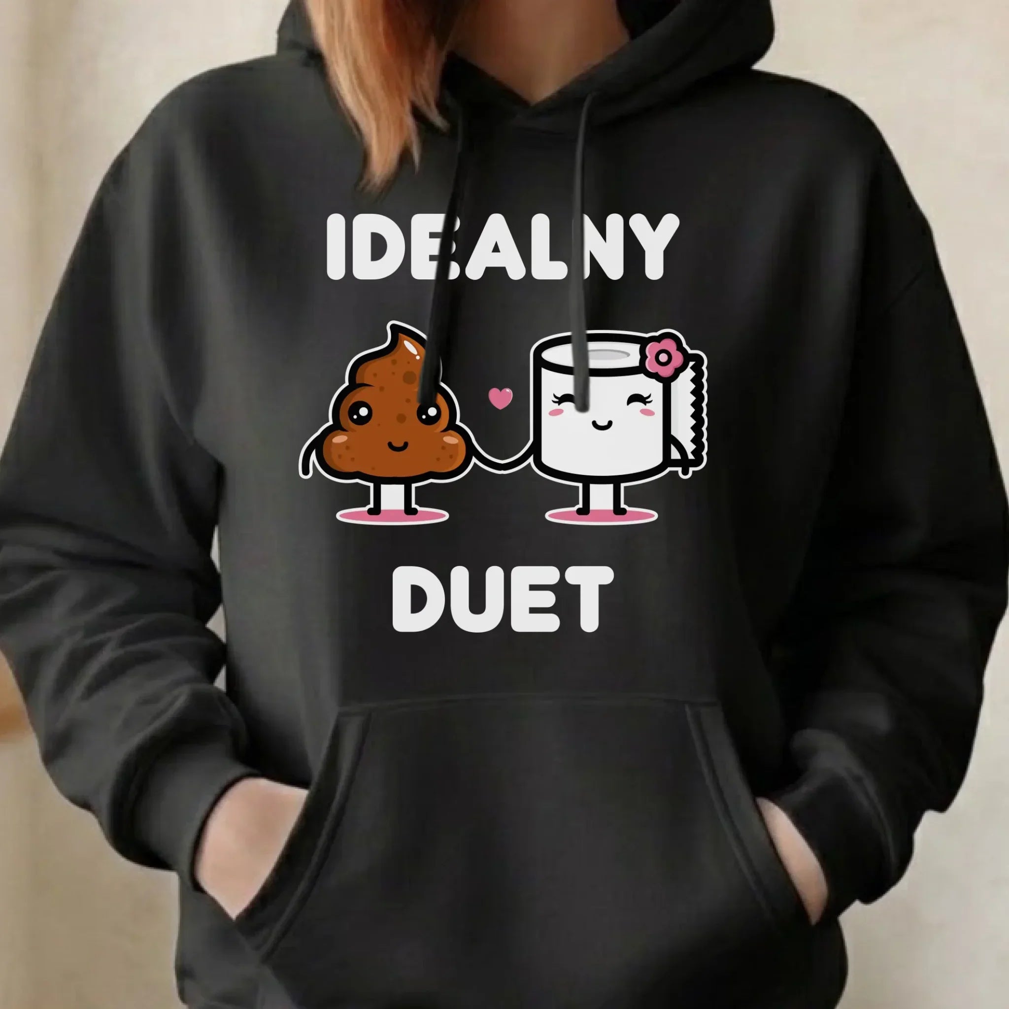 Bluza damska z kapturem - Idealny Duet W92 - StoryCups.pl