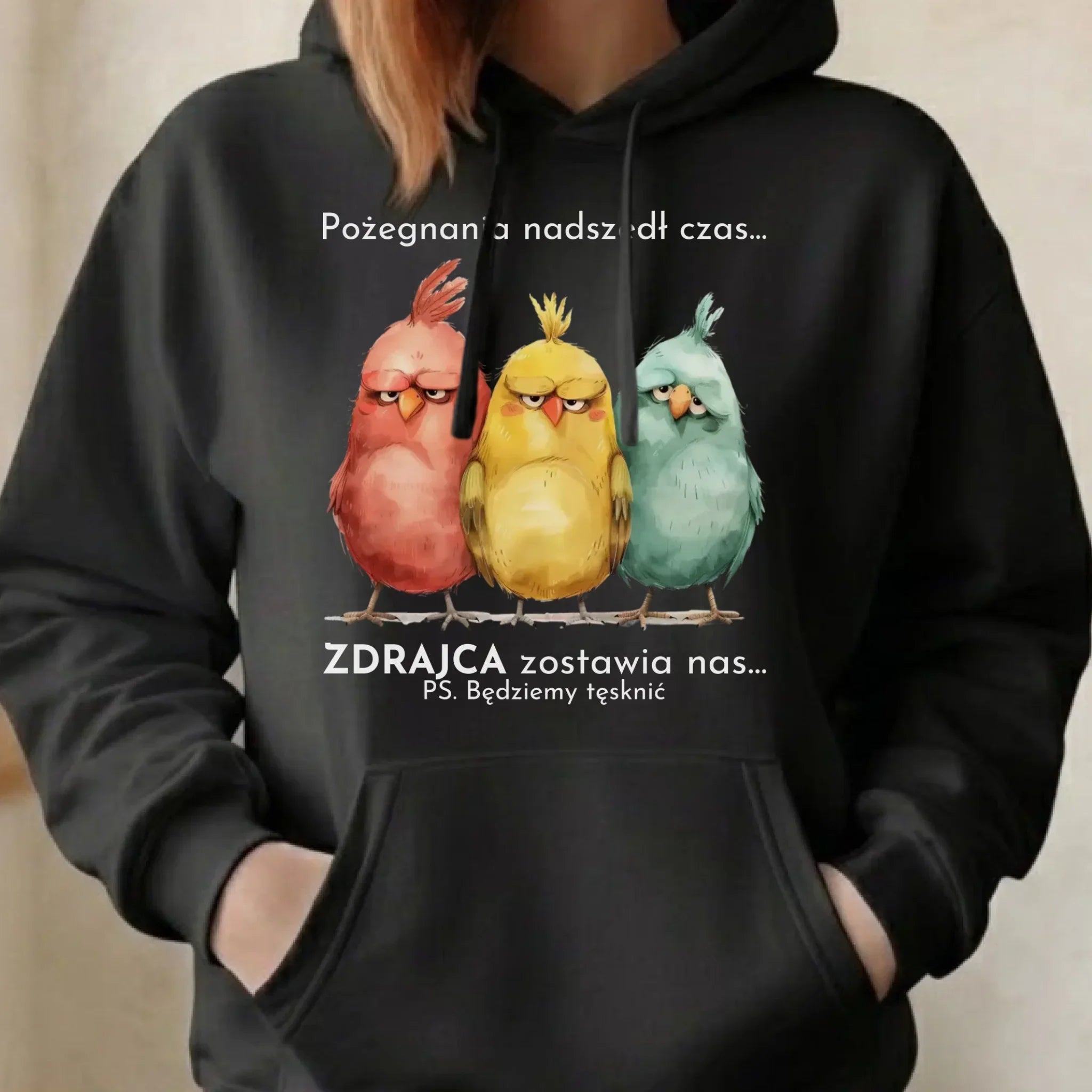 Bluza damska z kapturem na odejście z pracy - Pożegnania nadszedł czas OP05 - StoryCups.pl