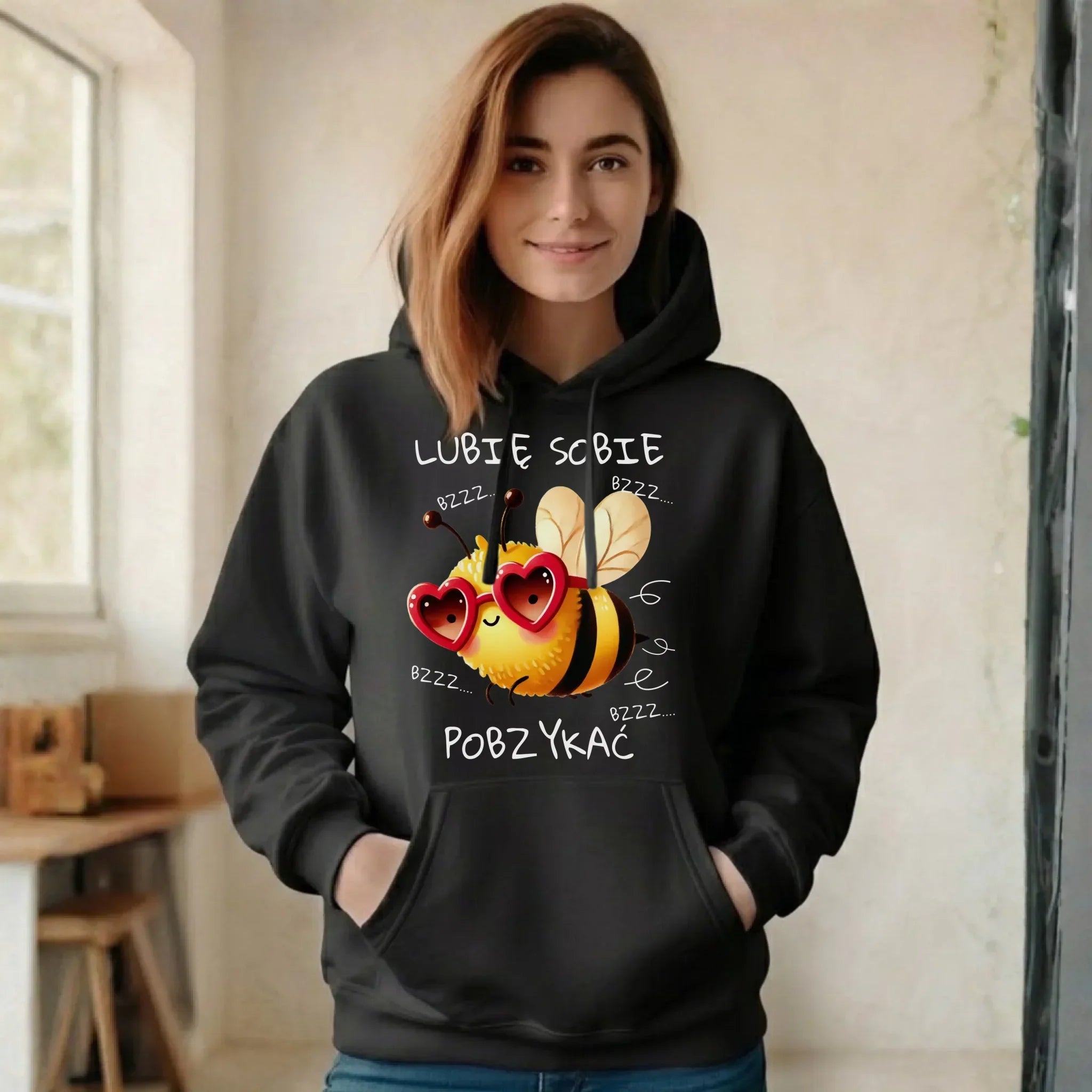 Bluza damska z kapturem - Lubię sobie pobzykać W51 - StoryCups.pl