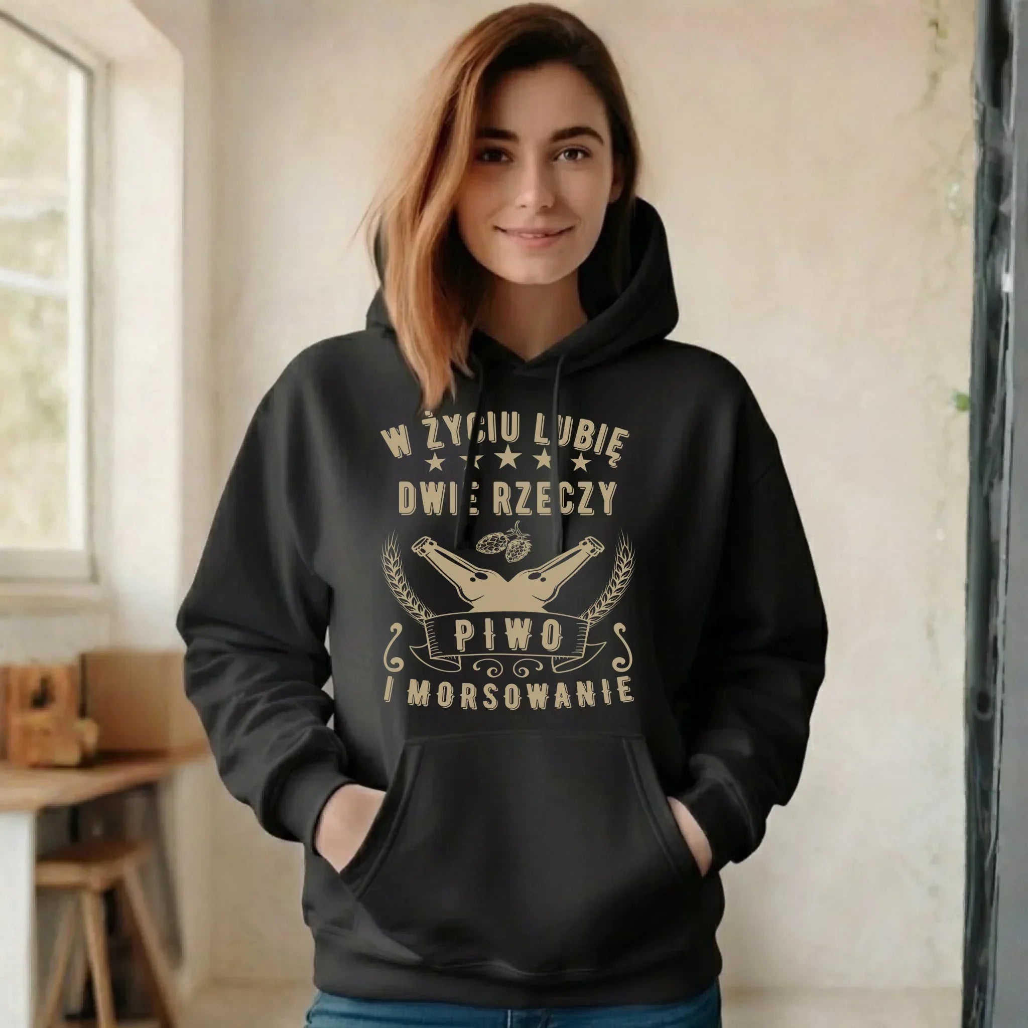 Bluza damska z kapturem - prezent dla morsa - Piwo i morsowanie - Mors HM09 - StoryCups.pl