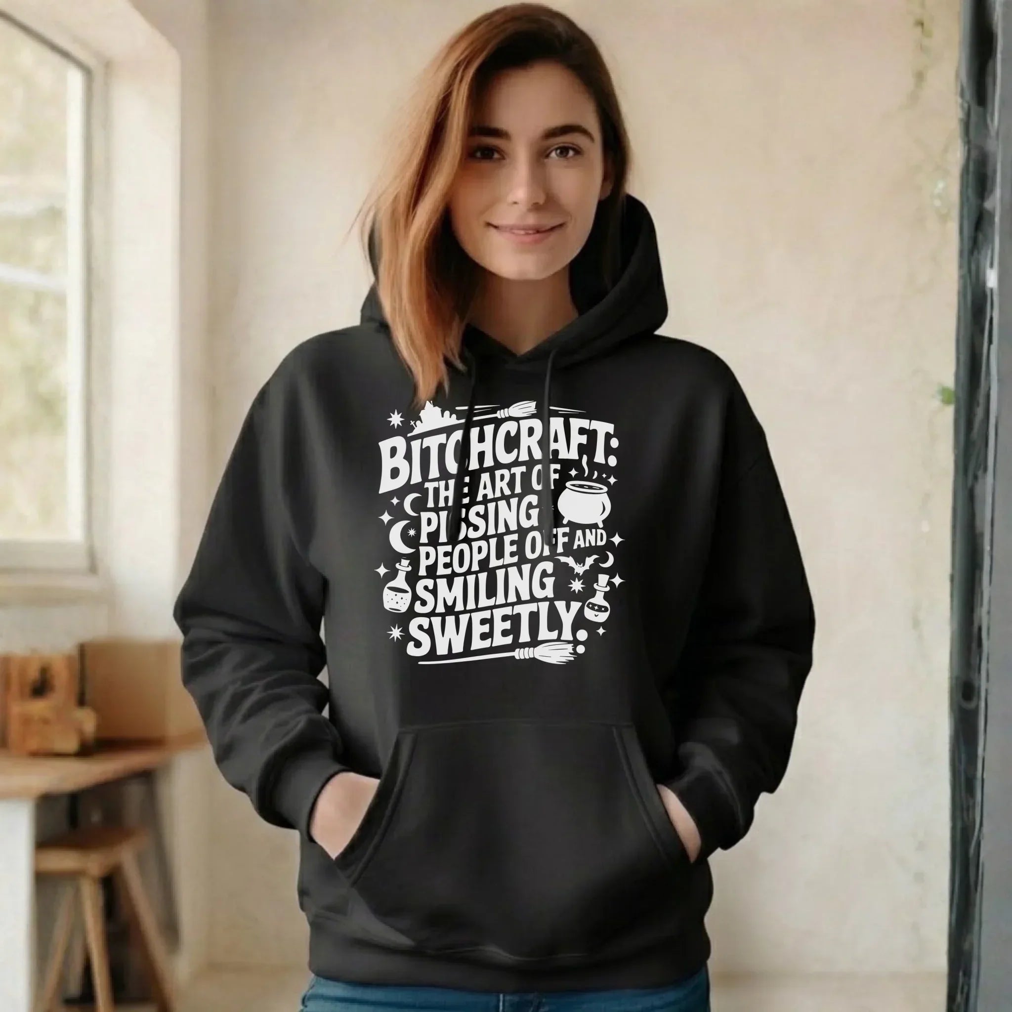 Bluza damska na Halloween - Bitchcraft HL25 - StoryCups.pl