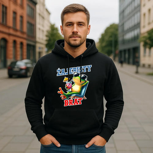Bluza męska z kapturem dla brata - Żajebisty Brat DB01 - StoryCups.pl