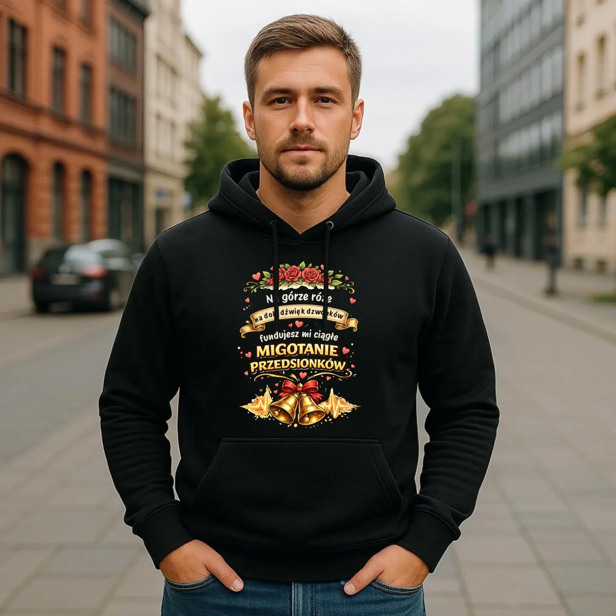 Bluza męska z kapturem - Fundujesz mi ciągłe migotanie przedsionków W71 - StoryCups.pl
