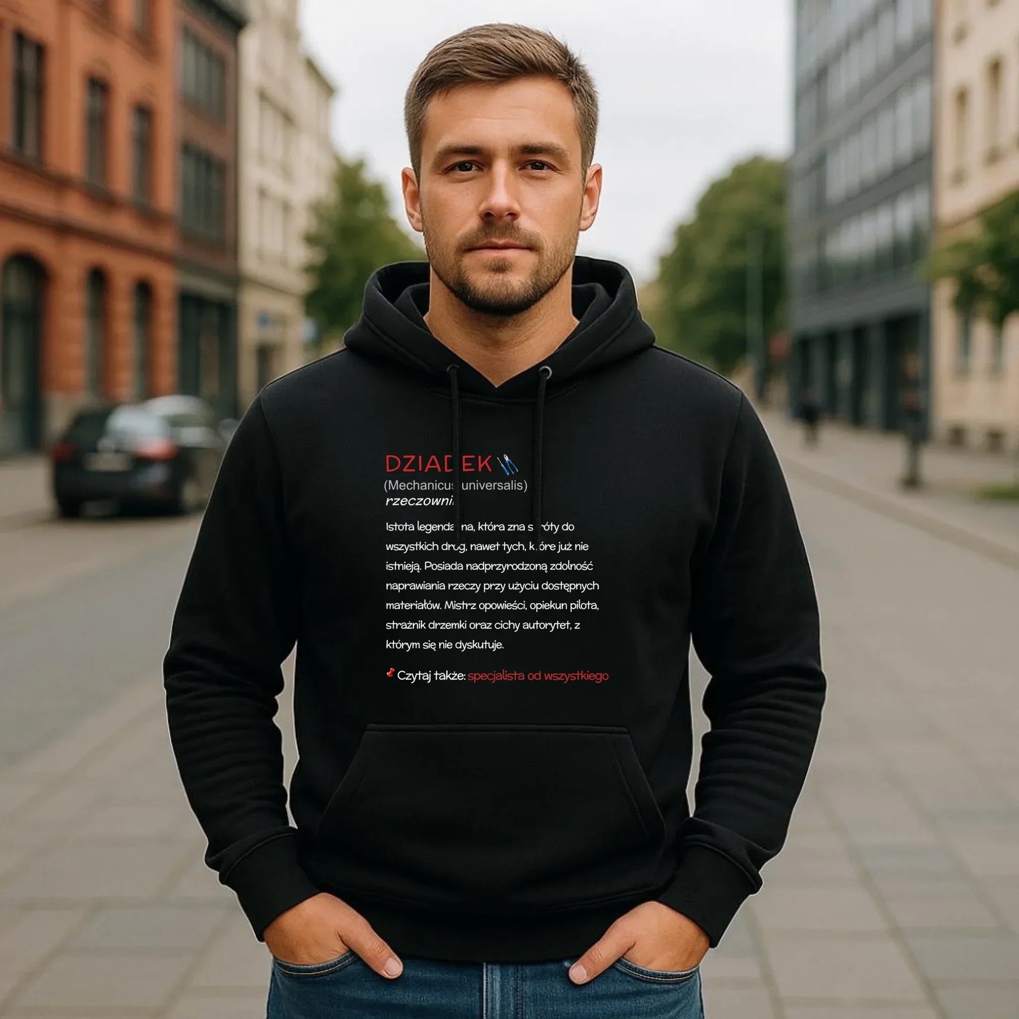Bluza z kapturem dla dziadka - Dziadek śmieszna definicja D43 - StoryCups.pl
