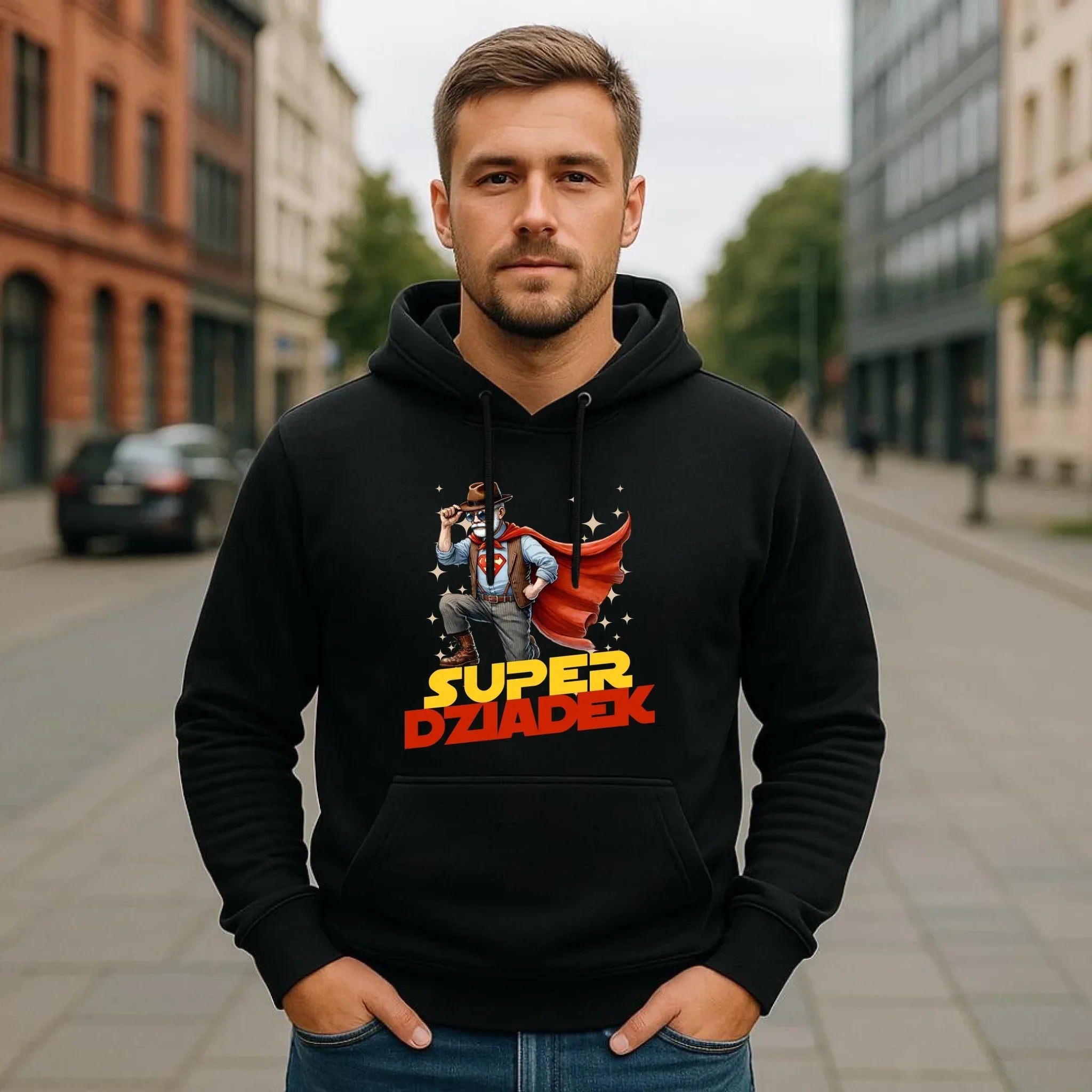 Bluza z kapturem dla dziadka - Super Dziadek D29 - StoryCups.pl